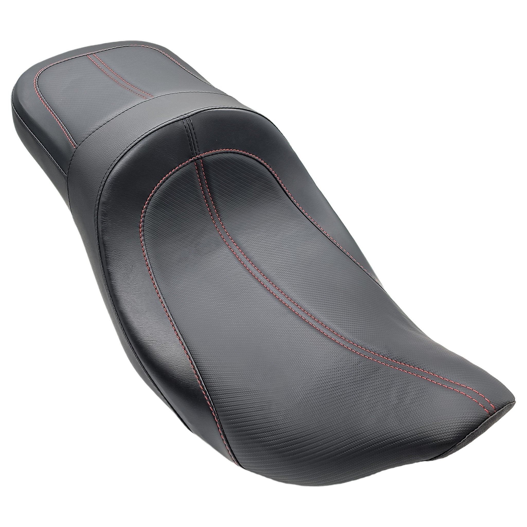 "Rolling Deep" 2Up Seat Touring '08-'23 | Carbon Fiber | Red | CMC Motorsports
