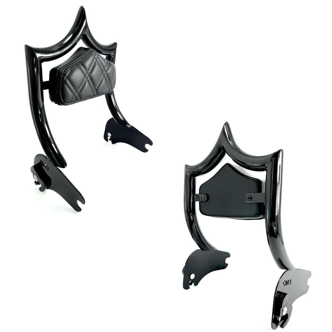 El Rey Backrest | 1994-2008 "OG" | Gloss Black Black Double Diamond | CMC Motorsports