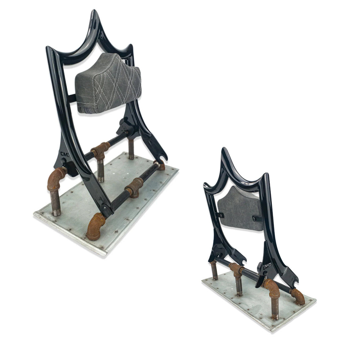 El Rey Backrest | 2009-2023 Classic | Gloss Black Viejito Vintage Black | CMC Motorsports