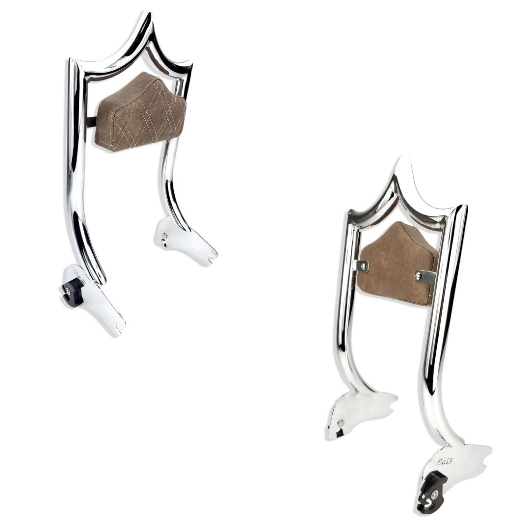 El Rey Backrest | 1994-2008 ALTO | Show Chrome "Viejito" Vintage Brown | CMC Motorsports