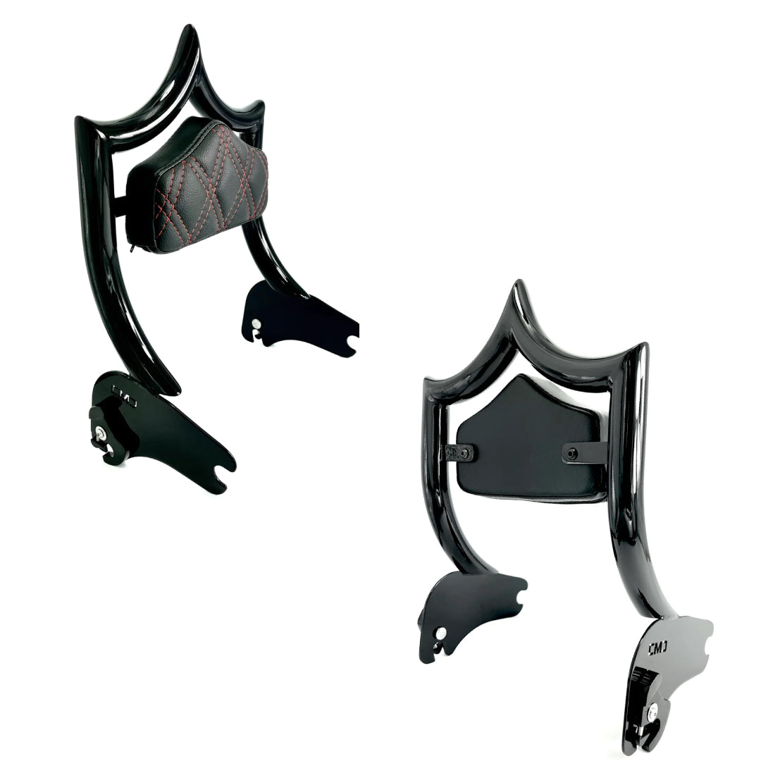 El Rey Backrest | 1994-2008 "OG" | Gloss Black Red Double Diamond | CMC Motorsports