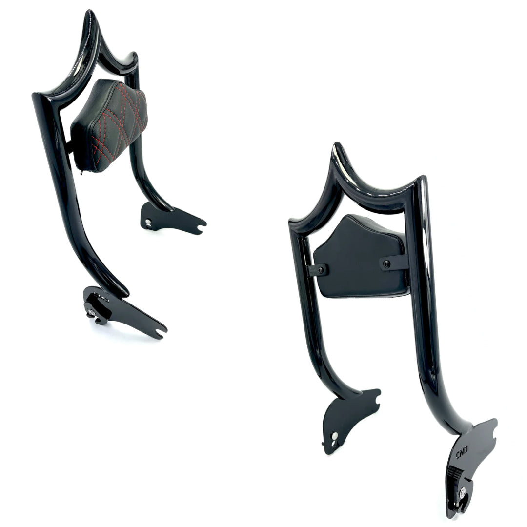 El Rey Backrest | 1994-2008 ALTO | Gloss Black Red Double Diamond | CMC Motorsports