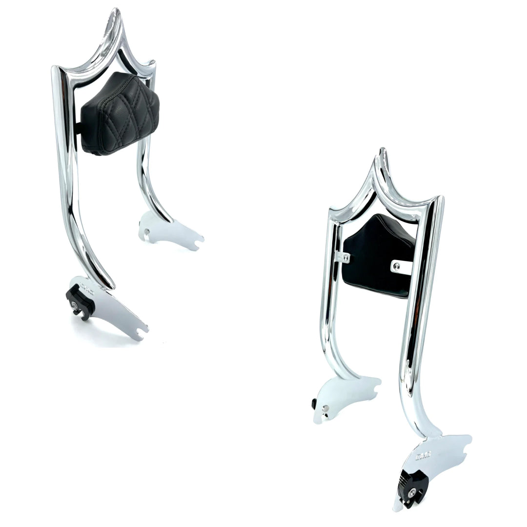 El Rey Backrest | 1994-2008 ALTO | Show Chrome Black Double Diamond | CMC Motorsports