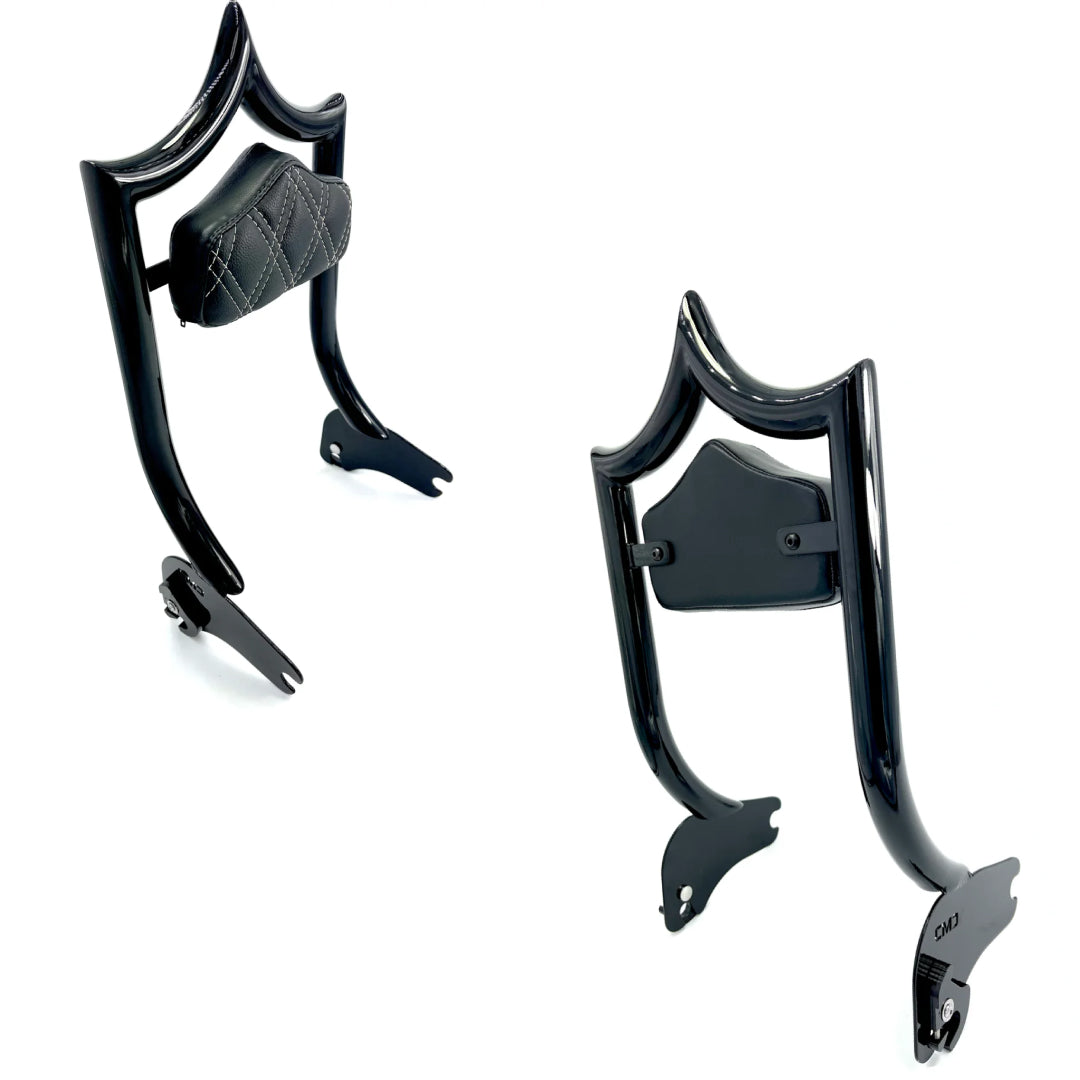 El Rey Backrest | 1994-2008 ALTO | Gloss Black White Double Diamond | CMC Motorsports