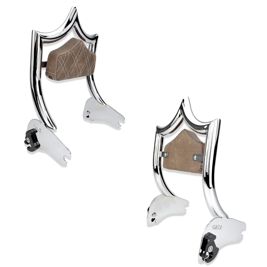 El Rey Backrest | 1994-2008 "OG" | Show Chrome "Viejito" Vintage Brown | CMC Motorsports