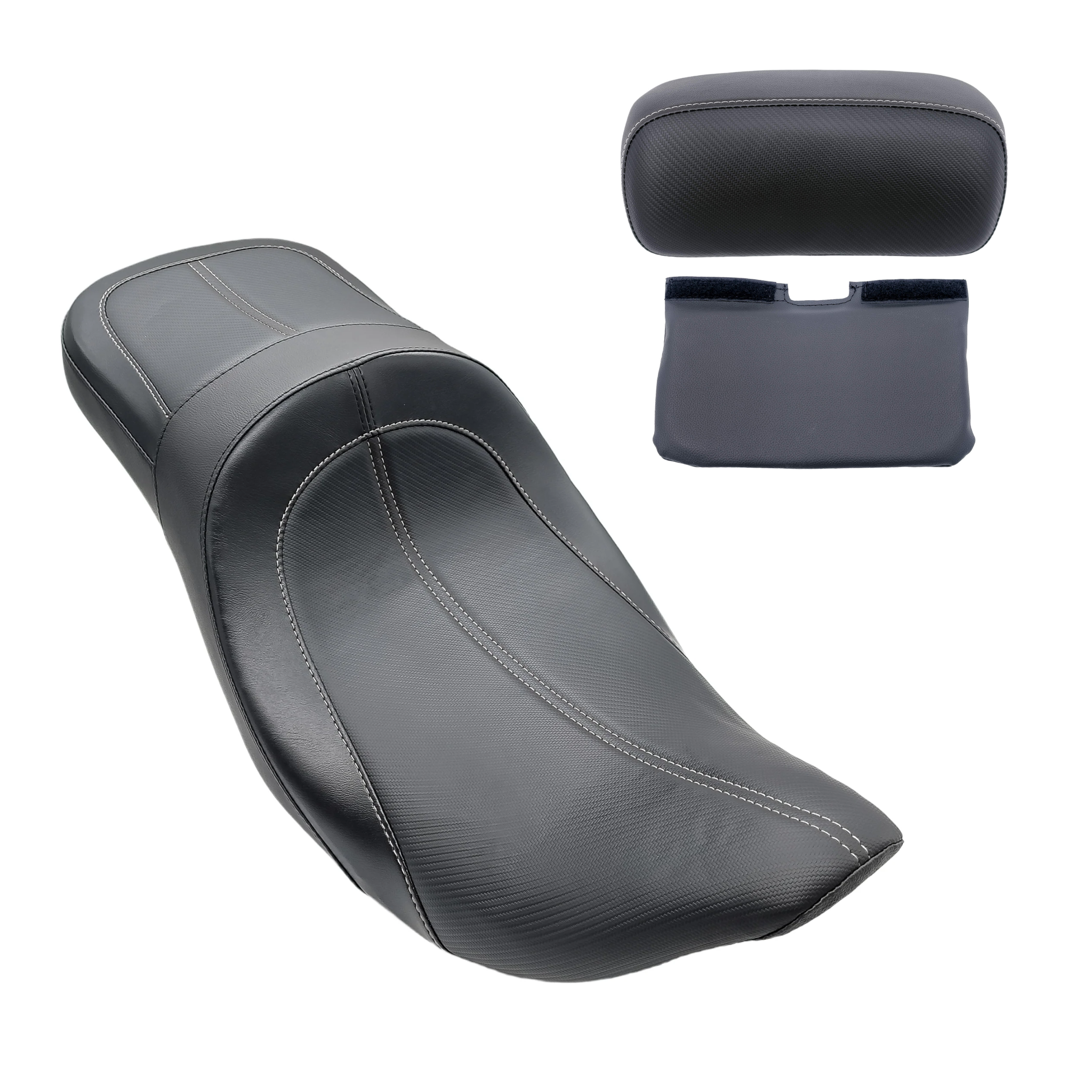 Rolling Deep Seat & Tour Pak Pad Bundle | 2008-2013 Touring | White | CMC Motorsports