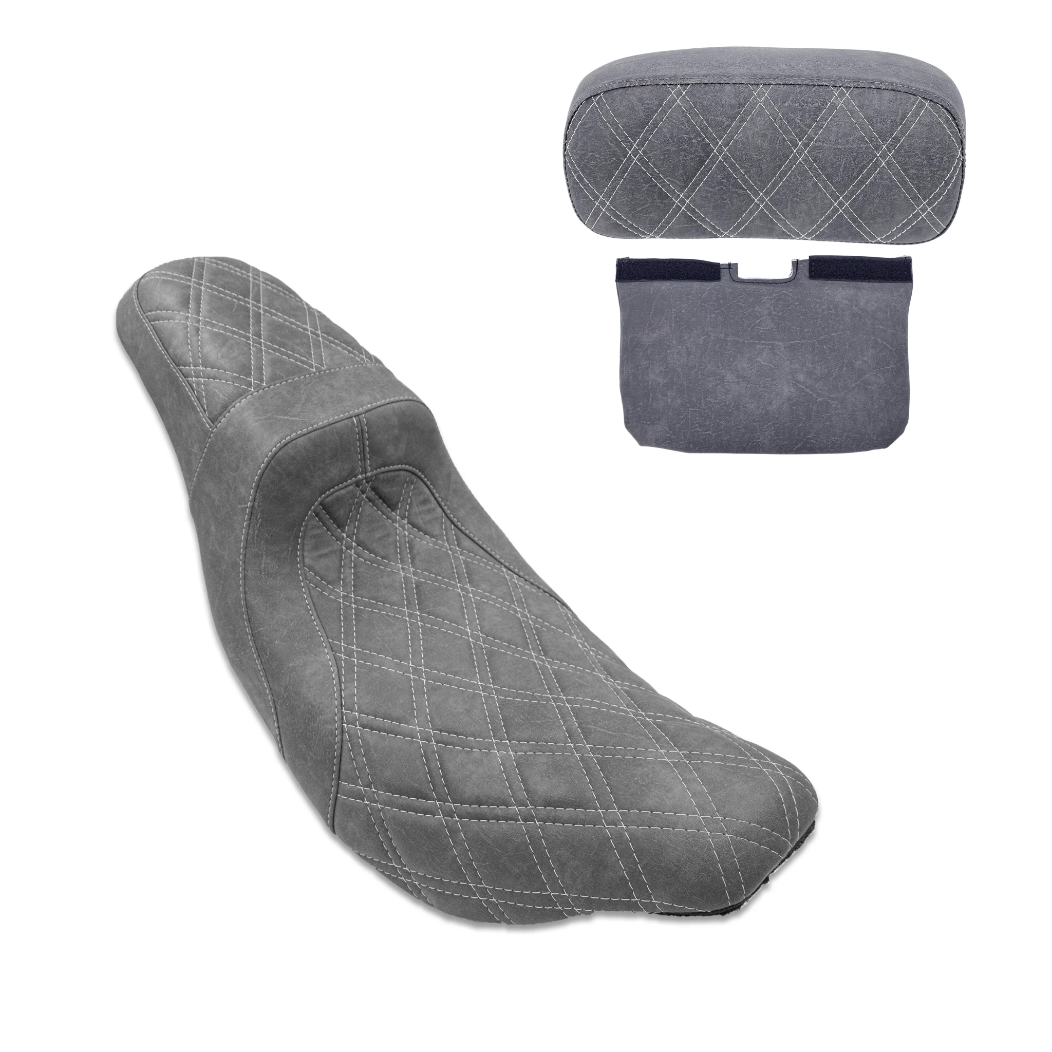 Level-Up Seat & Tour Pak Pad Bundle | 2008-2013 Touring | Viejito Vintage Black | CMC Motorsports