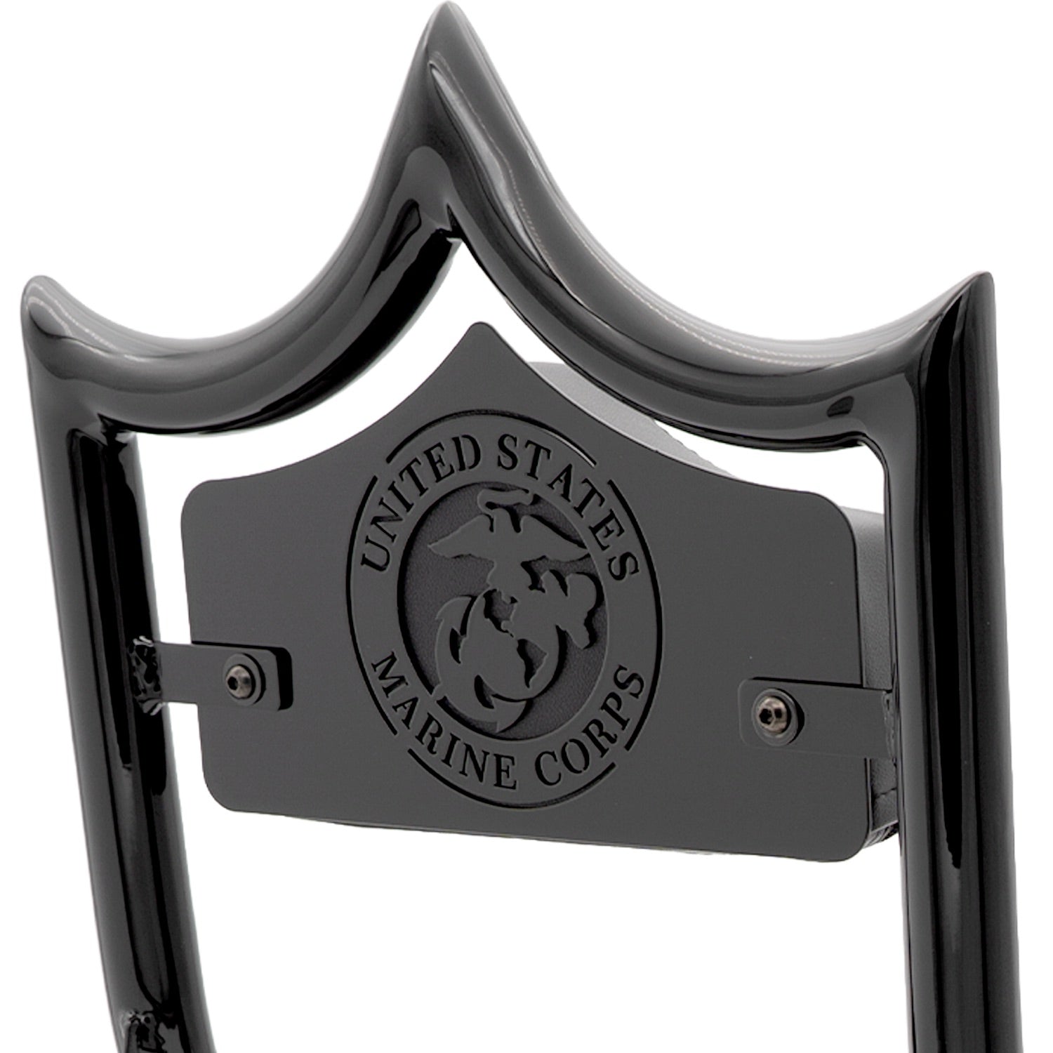 LARGE BACKPLATE for El Rey Backrest™ - MARINES (Chrome or Black) | | CMC Motorsports
