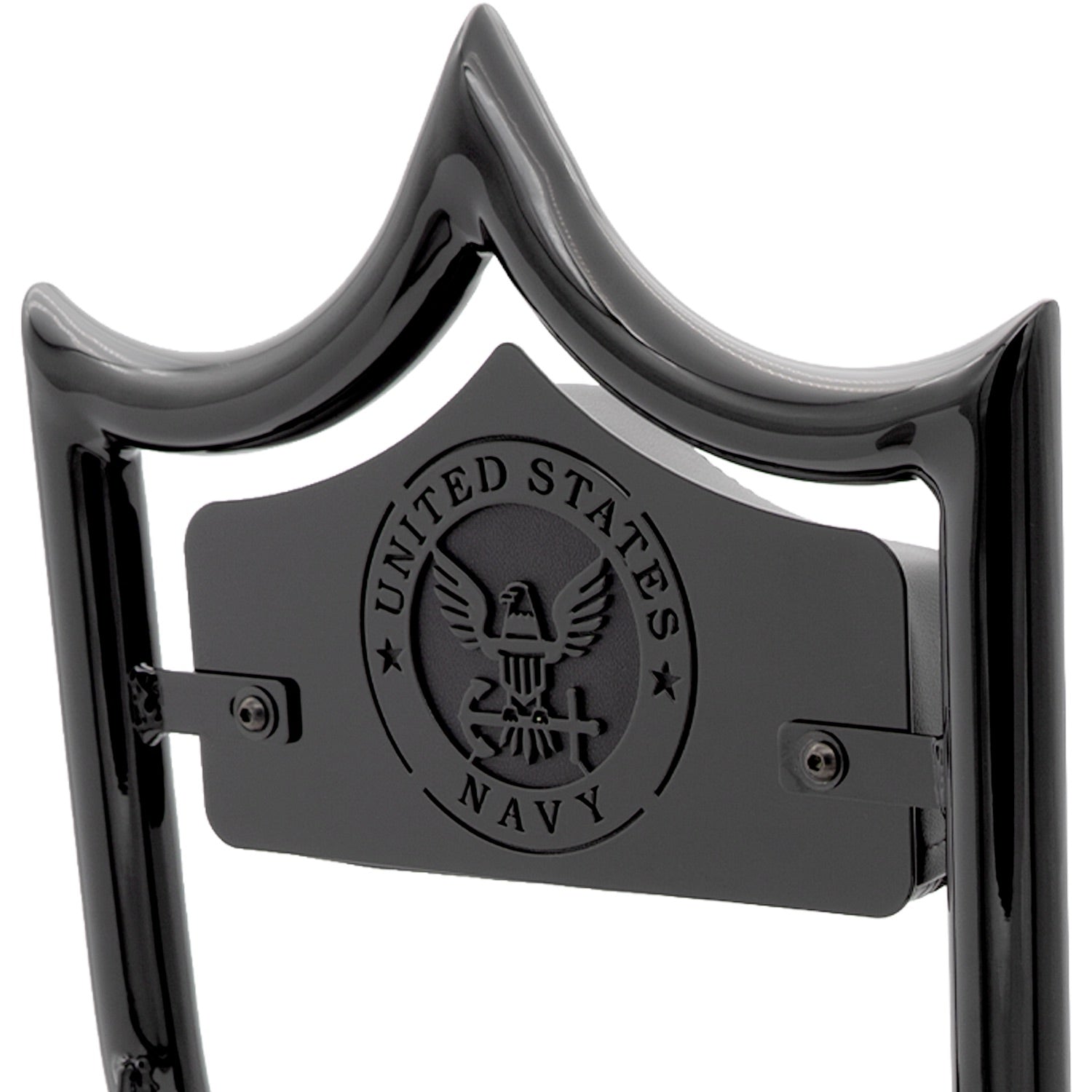 LARGE BACKPLATE for El Rey Backrest™ - NAVY (Chrome or Black) | | CMC Motorsports