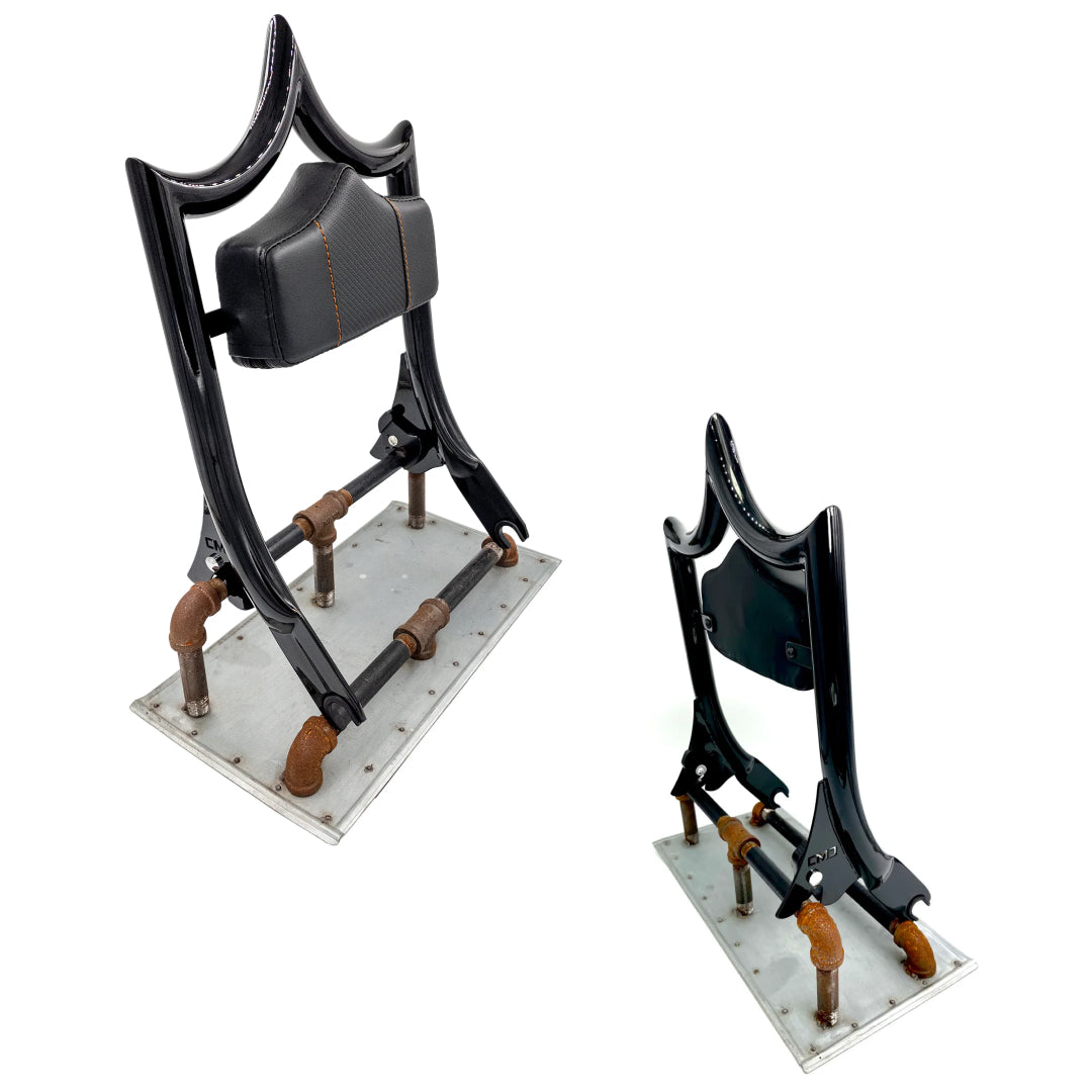 El Rey Backrest | 2009-2025 Dos Equis | Gloss Black Carbon Fiber Orange | CMC Motorsports