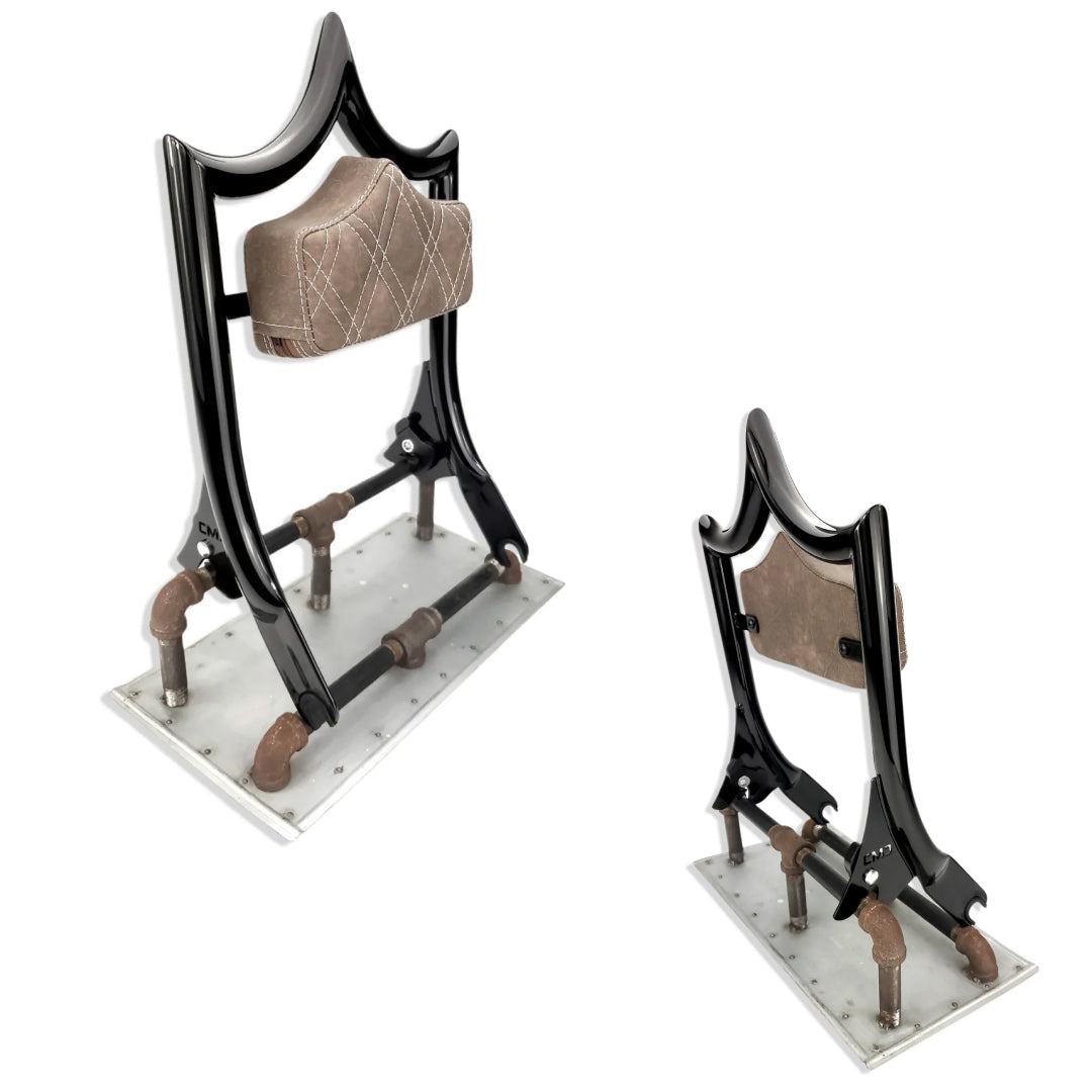 El Rey Backrest | 2009-2025 Dos Equis | Gloss Black Viejito Vintage Brown | CMC Motorsports