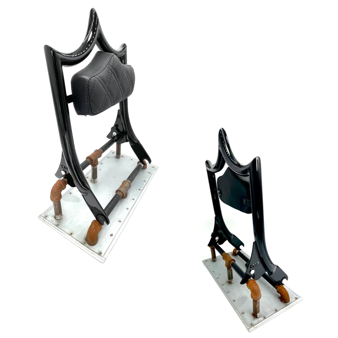 El Rey Backrest | 2009-2023 Dos Equis | Gloss Black Black Double Diamond | CMC Motorsports