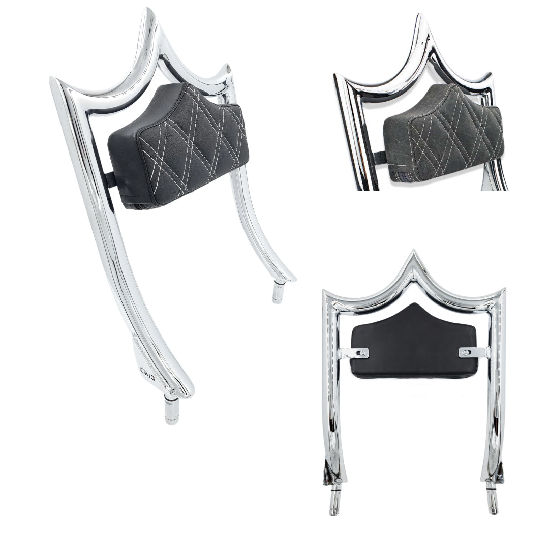 DAVE'S DEALS | El Rey "TRIKE" Backrest | Show Chrome | | CMC Motorsports