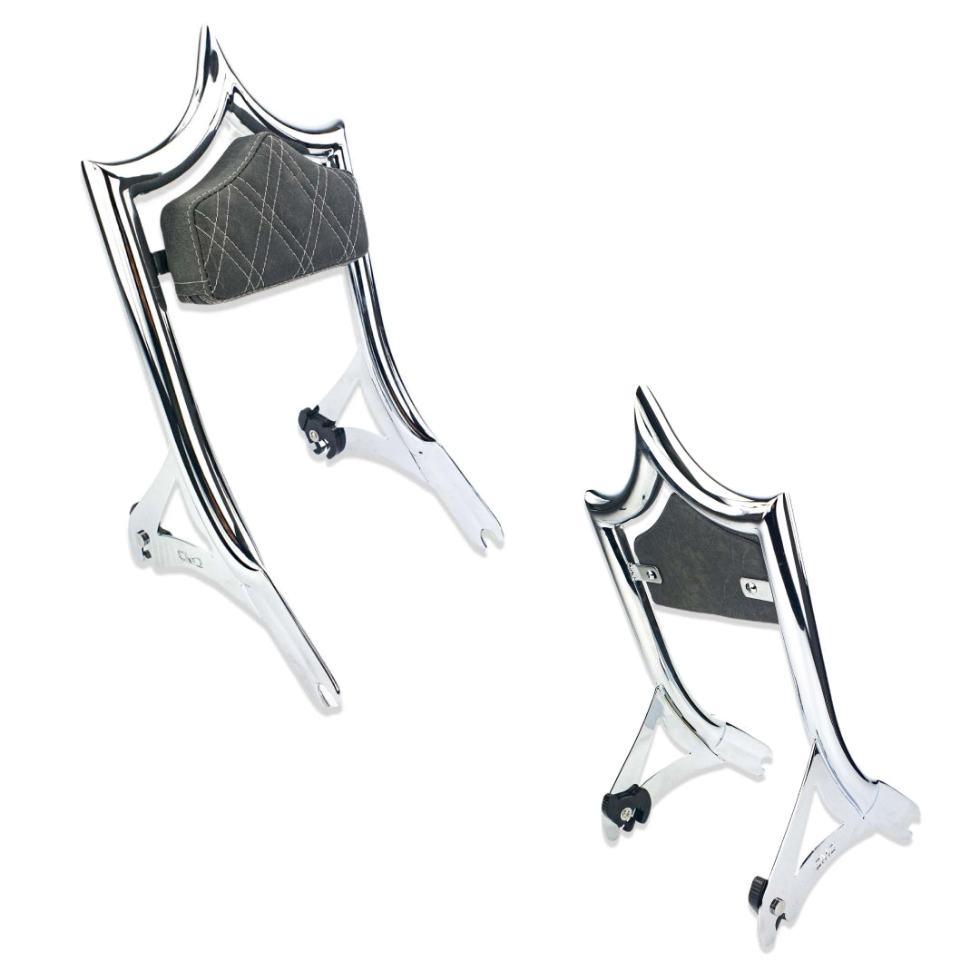 El Rey Backrest | 2000-2017 Softail | Show Chrome BACKORDERED ESTIMATED FULFILLMENT BY NOVEMBER 21 Viejito Vintage Black | CMC Motorsports