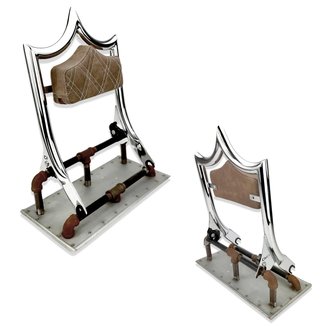 El Rey Backrest | 2009-2025 Dos Equis | Show Chrome Viejito Vintage Brown | CMC Motorsports