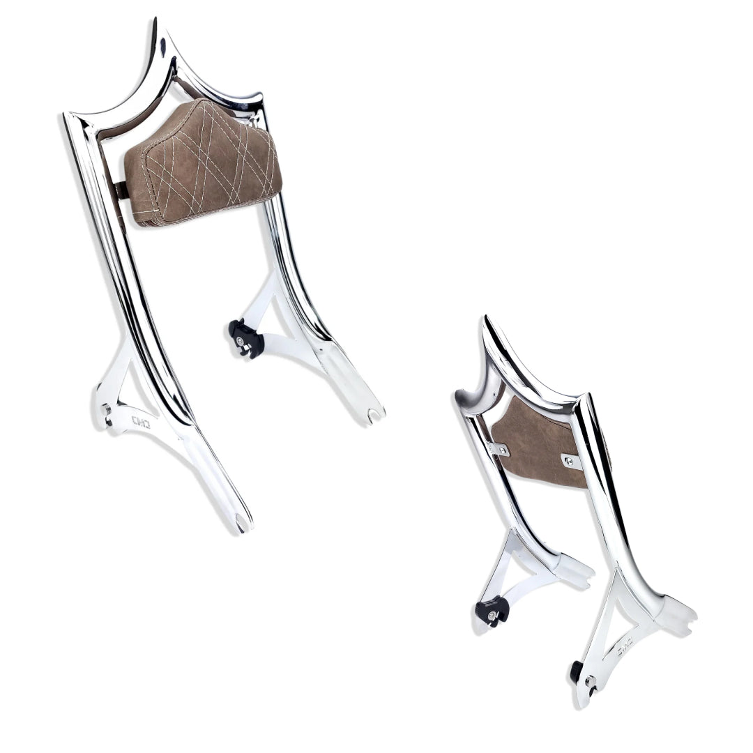El Rey Backrest | 2000-2017 Softail | Show Chrome BACKORDERED ESTIMATED FULFILLMENT BY JANUARY 9 Viejito Vintage Brown | CMC Motorsports