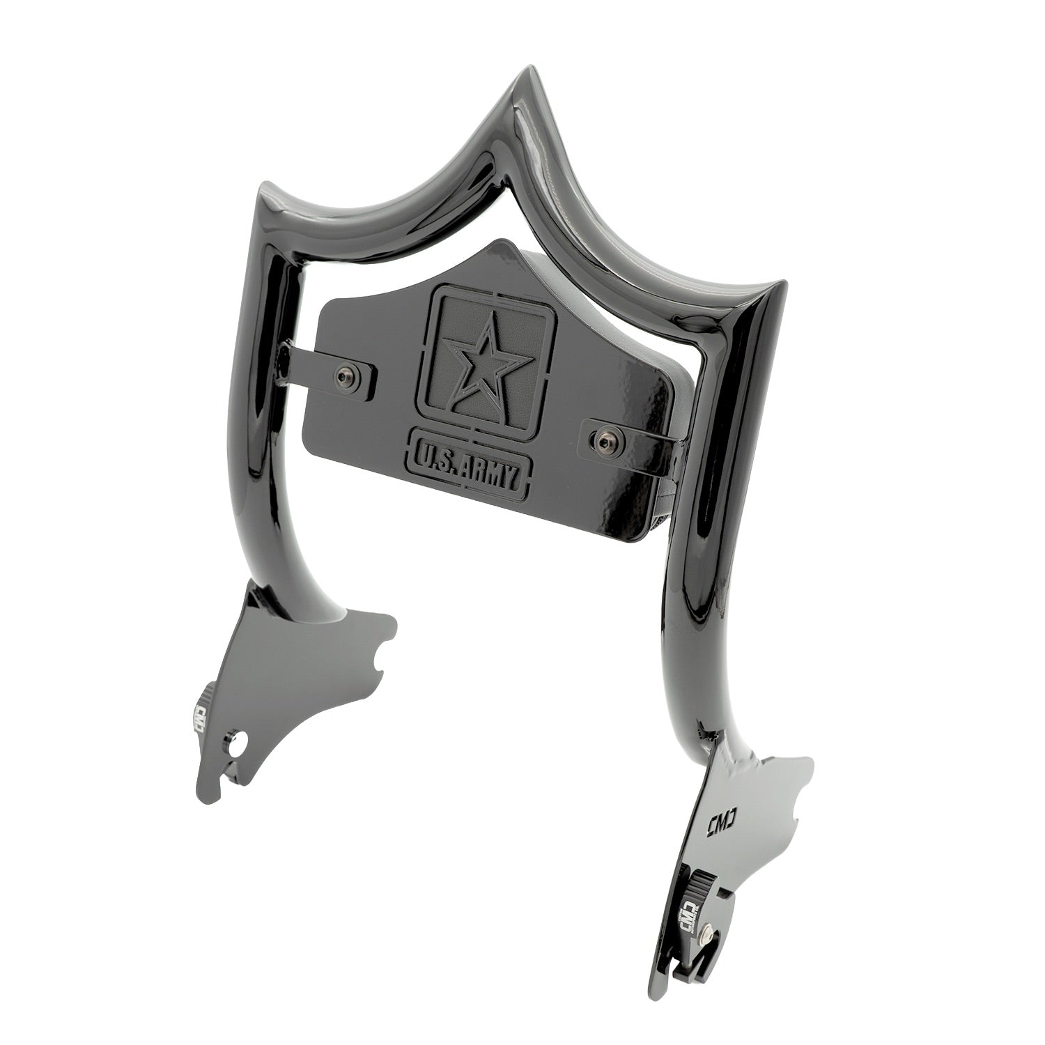 SMALL BACKPLATE for El Rey Backrest™ - ARMY (Chrome or Black) | | CMC Motorsports