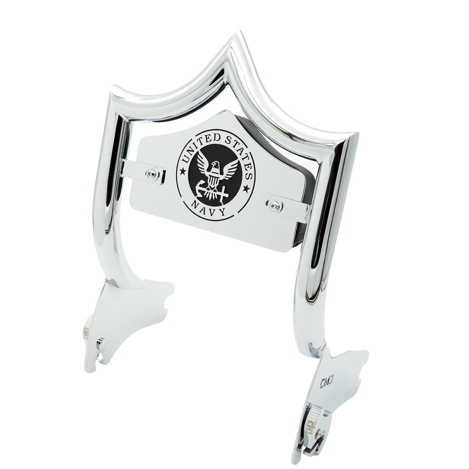 SMALL BACKPLATE for El Rey Backrest™ - NAVY (Chrome or Black) | | CMC Motorsports