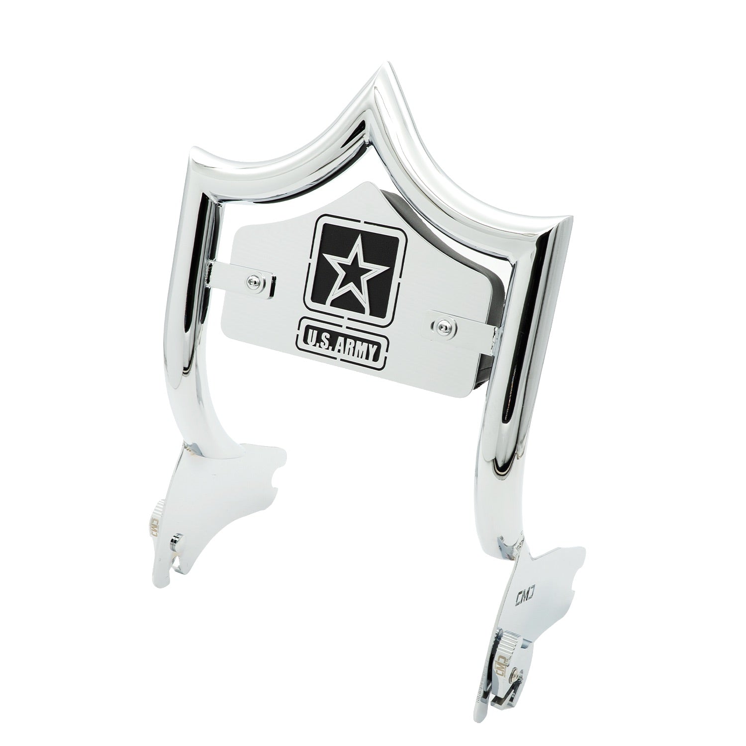 SMALL BACKPLATE for El Rey Backrest™ - ARMY (Chrome or Black) | | CMC Motorsports