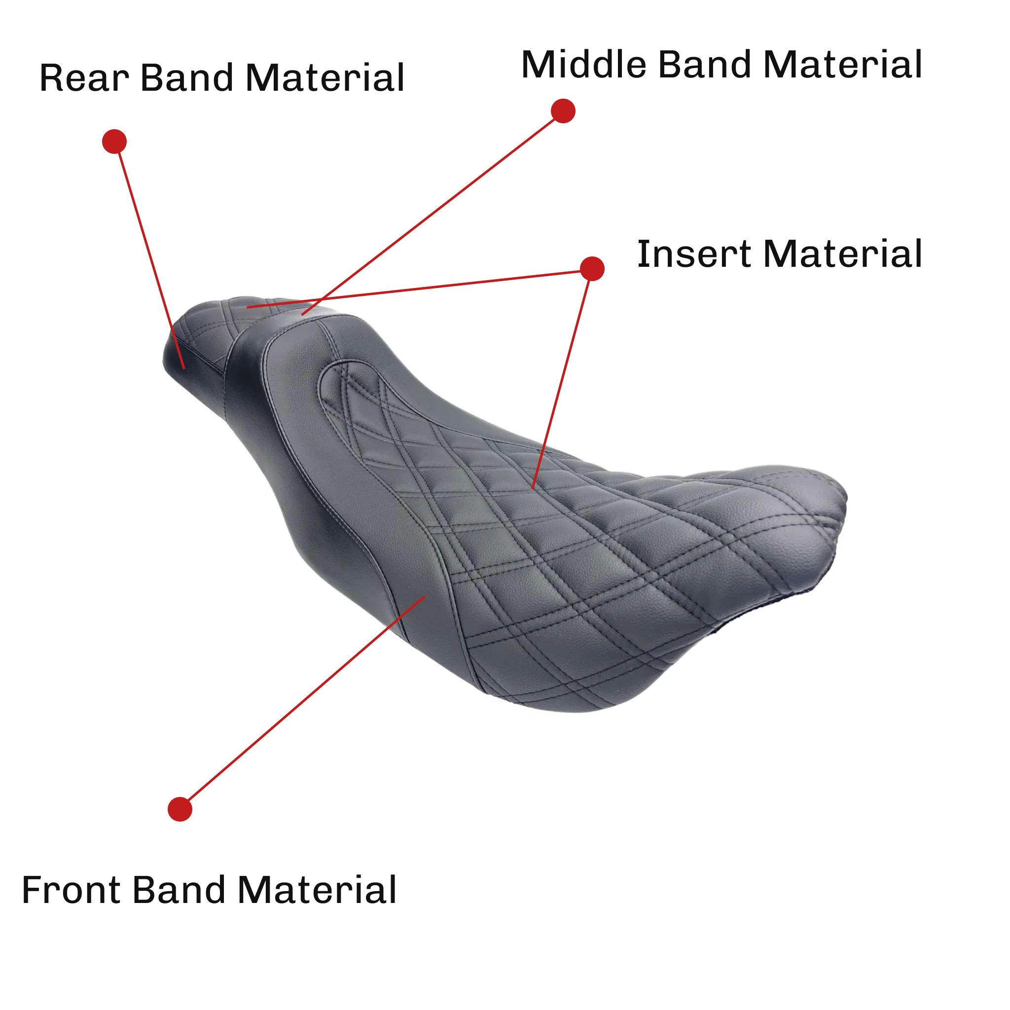 FASTBACK "LARGO" 2Up (Designed For TALL Riders) Touring Seat '08-'23 | CUSTOM SEAT // 21 BUSINESS DAY PRODUCTION LEAD TIME | | CMC Motorsports