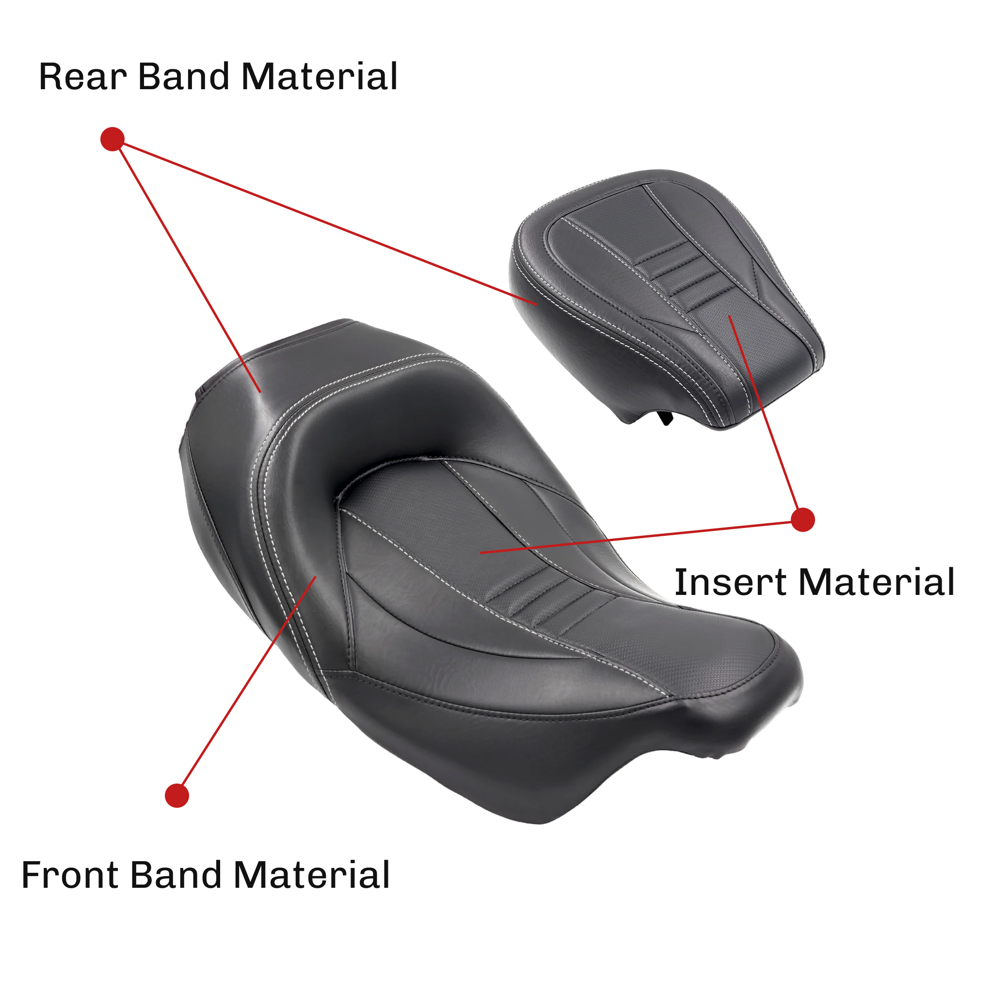 CMC Solo and Passenger Seat and Passenger Pad Touring '08-'23 | CUSTOM SEAT // 21 BUSINESS DAY PRODUCTION LEAD TIME | | CMC Motorsports