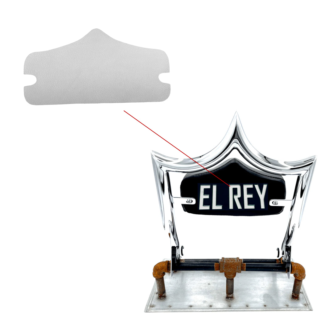 BACKPLATE VINYL INSERT for El Rey Backrest™ Backplate | White | CMC Motorsports
