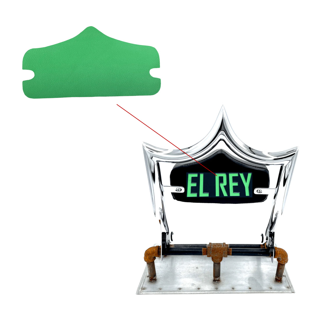BACKPLATE VINYL INSERT for El Rey Backrest™ Backplate | Large (Touring 2009-2026) Green | CMC Motorsports