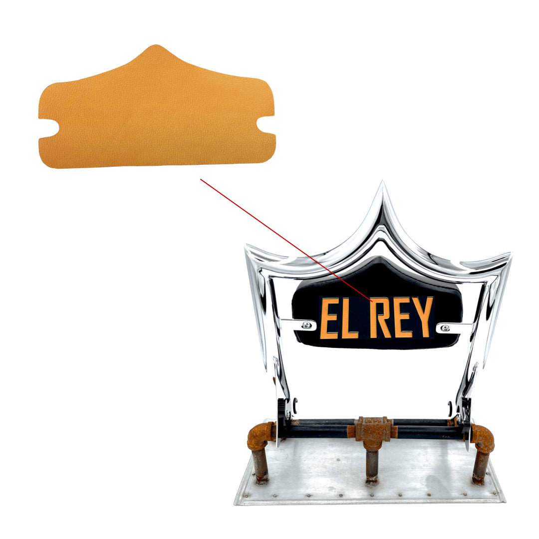 BACKPLATE VINYL INSERT for El Rey Backrest™ Backplate | Large (Touring 2009-2026) Orange | CMC Motorsports