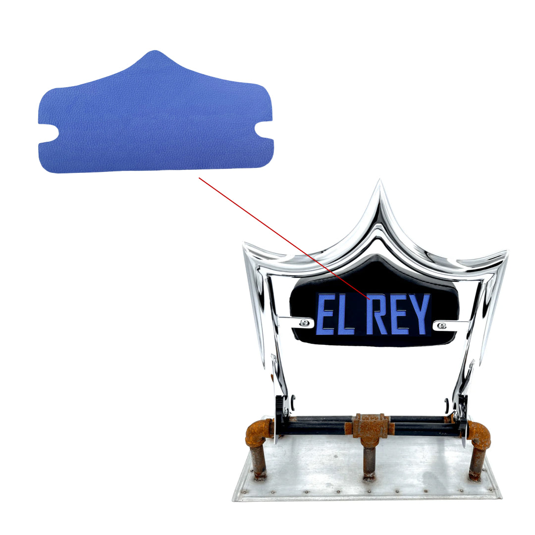 BACKPLATE VINYL INSERT for El Rey Backrest™ Backplate | Large (Touring 2009-2026) Blue | CMC Motorsports
