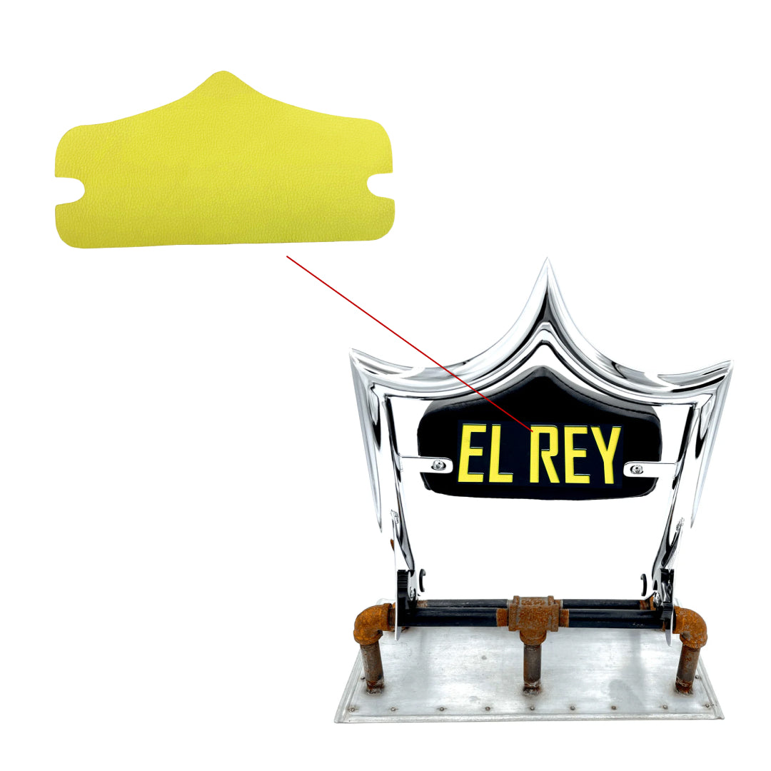 BACKPLATE VINYL INSERT for El Rey Backrest™ Backplate | Large (Touring 2009-2026) Yellow | CMC Motorsports