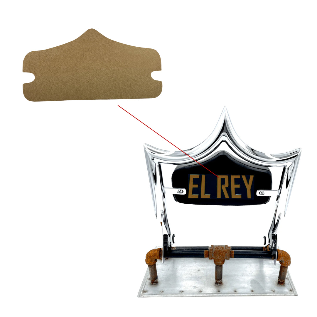 BACKPLATE VINYL INSERT for El Rey Backrest™ Backplate | Large (Touring 2009-2026) Brown | CMC Motorsports