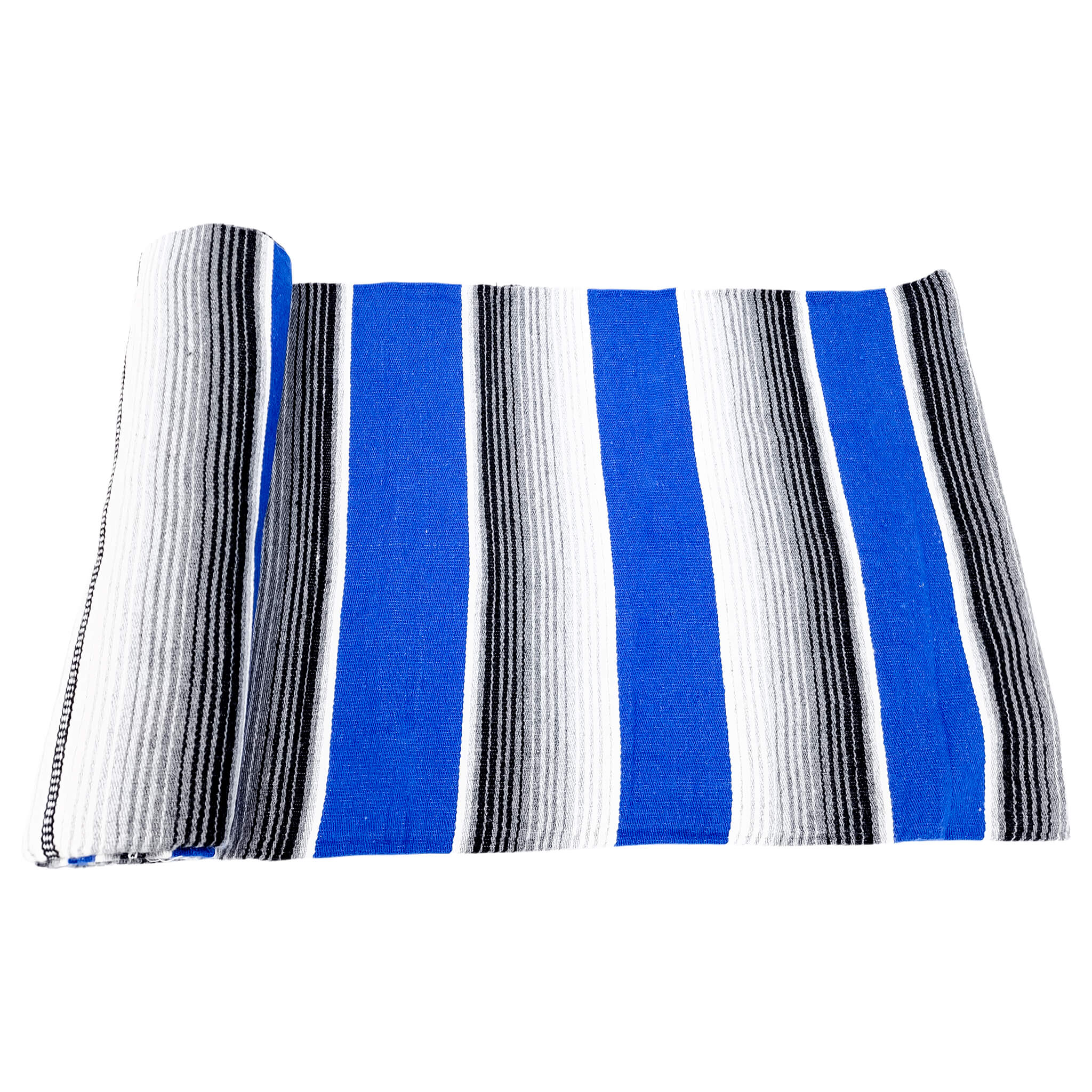 El Rey Serape Blanket Roll - Blue/Gray | | CMC Motorsports