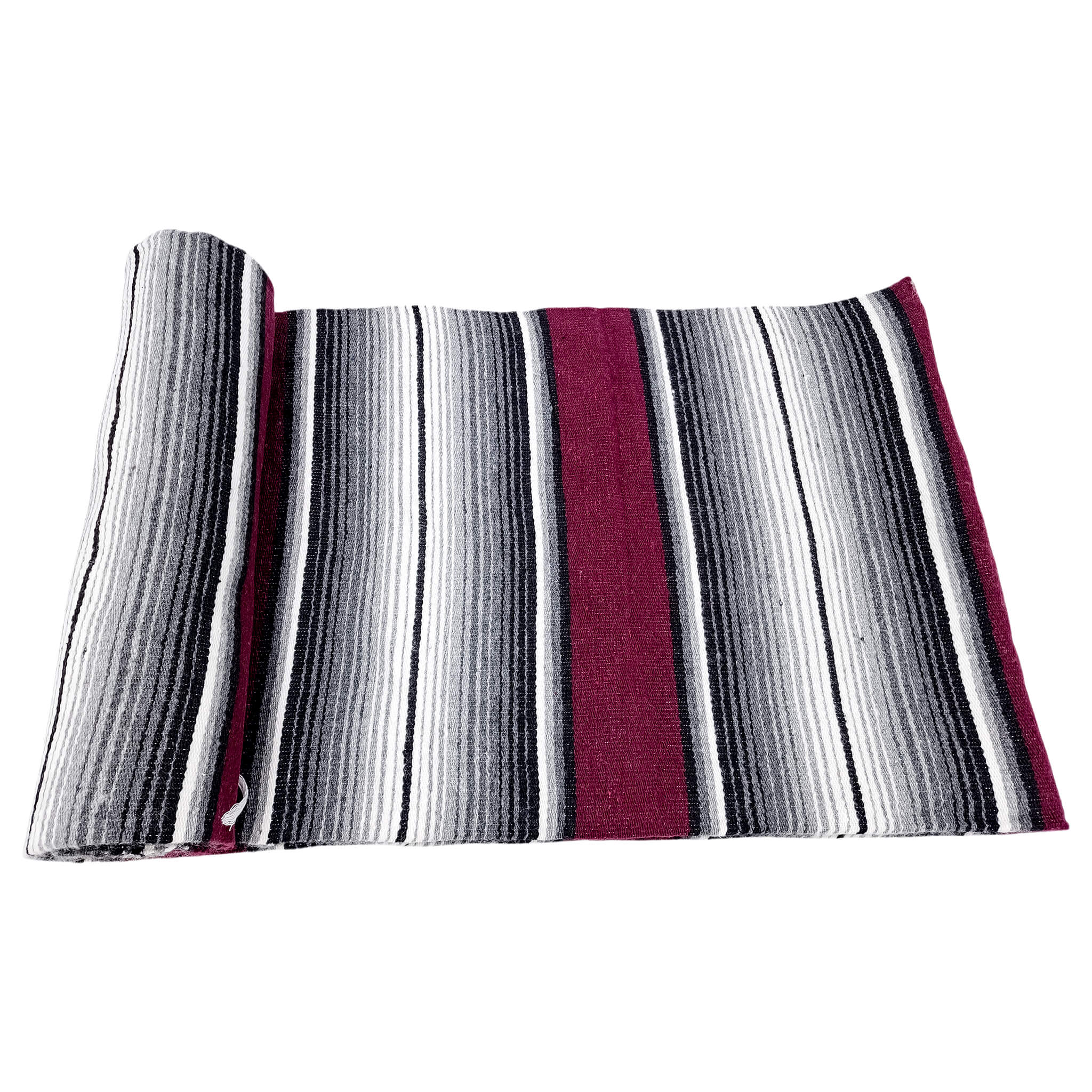 El Rey Serape Blanket Roll - Maroon | | CMC Motorsports