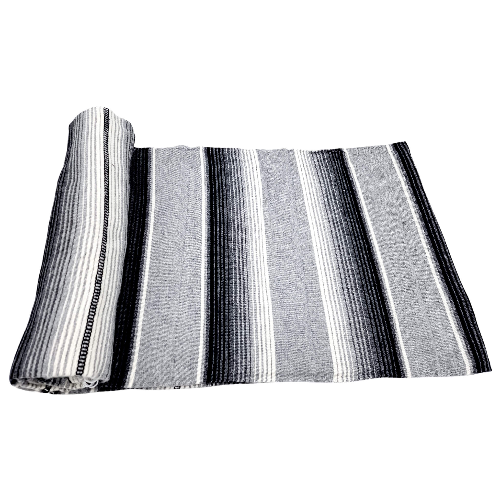 El Rey Serape Blanket Roll - "LA COUNTY" White/Gray | | CMC Motorsports