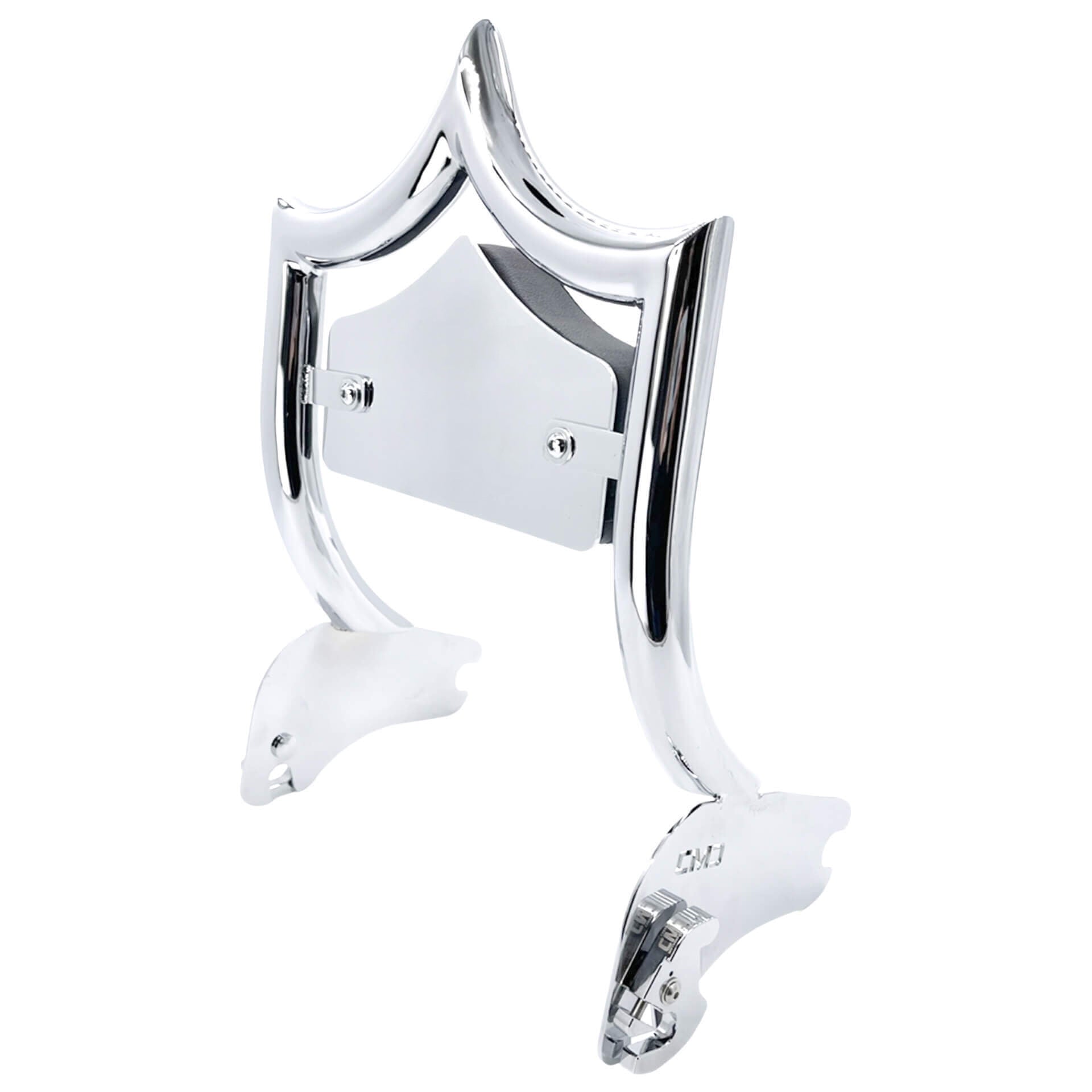 SMALL BACKPLATE for El Rey Backrest™ - "Solid" (Chrome or Black) | Show Chrome | CMC Motorsports