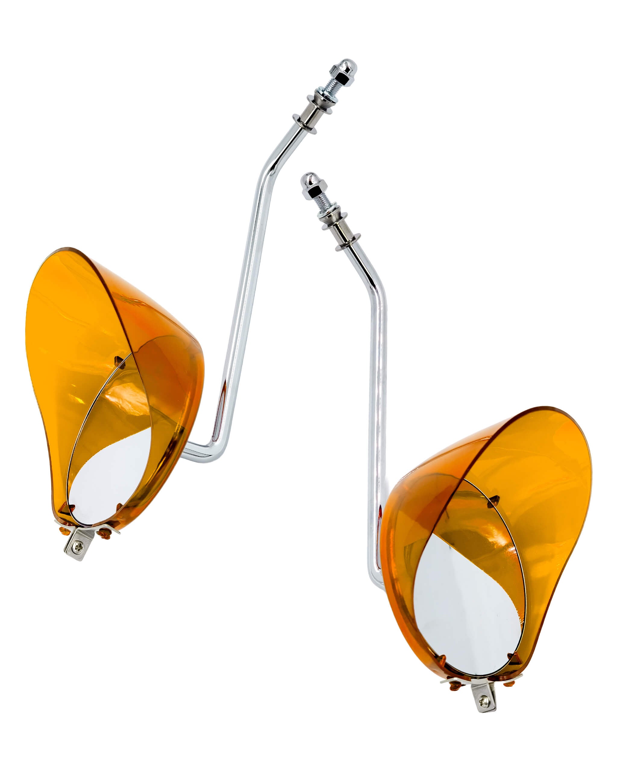 CMC "Gangster" Mirrors | Chrome / Amber Visors | | CMC Motorsports