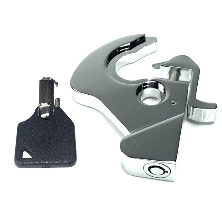 Lockable Latch and Key | El Rey Backrest™ | Chrome | CMC Motorsports