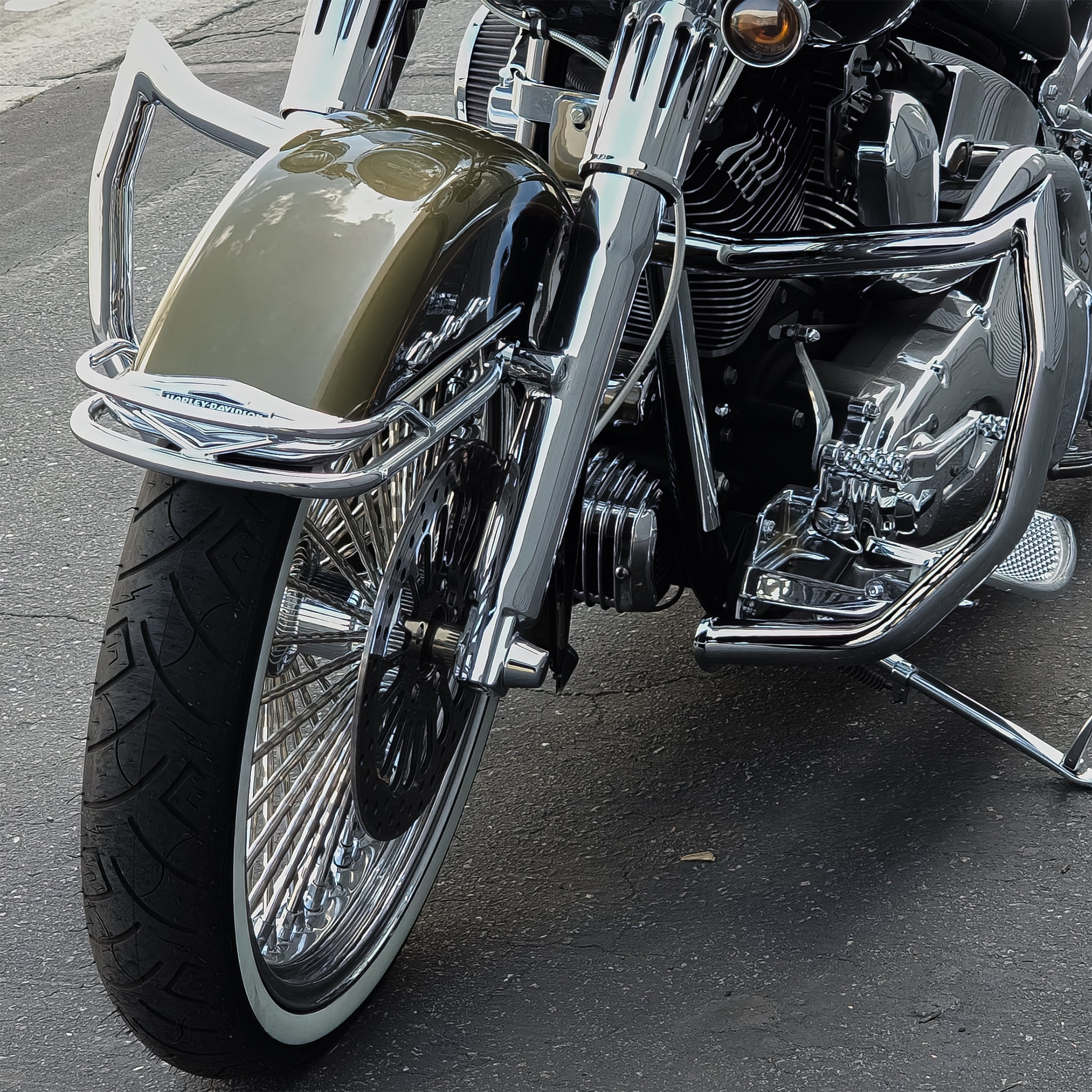 DAVE'S DEALS | ELEV8 "Classic" Engine Guard Softail Show Chrome | | CMC Motorsports