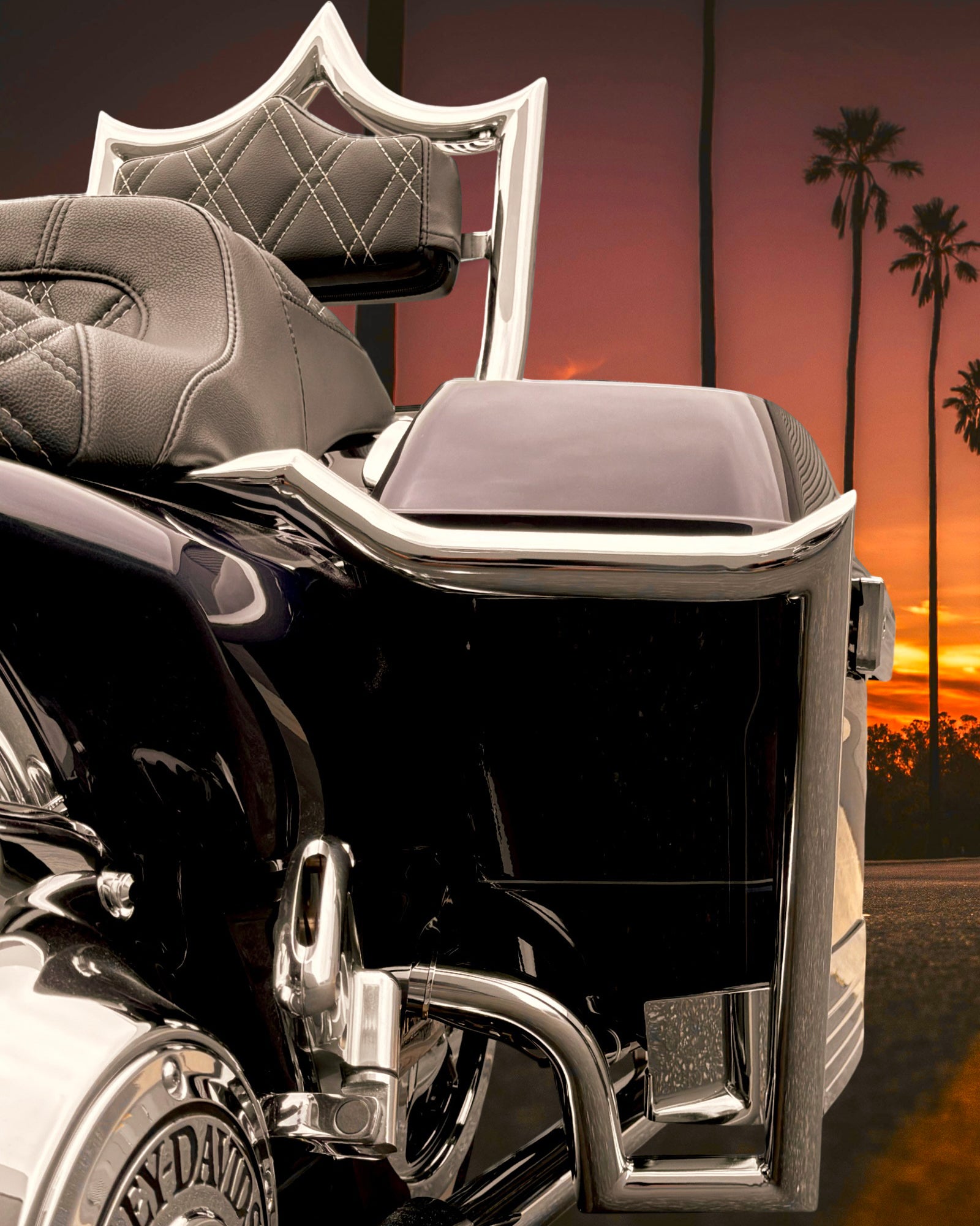 ELEV8 Saddlebag Guards | 2014-2025 Touring Show Chrome | | CMC Motorsports