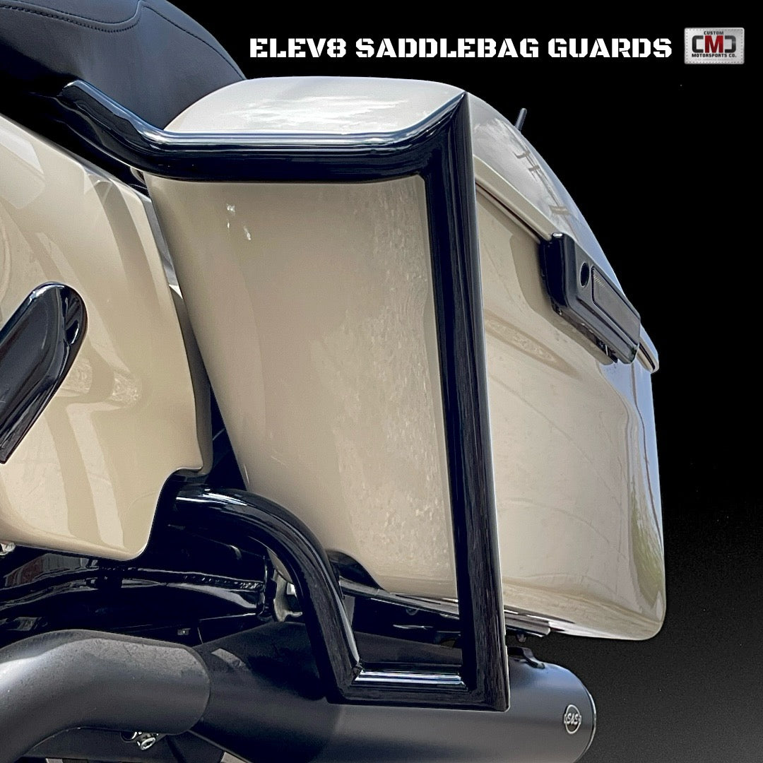 ELEV8 Saddlebag Guards | 2014-2025 Touring Gloss Black | | CMC Motorsports