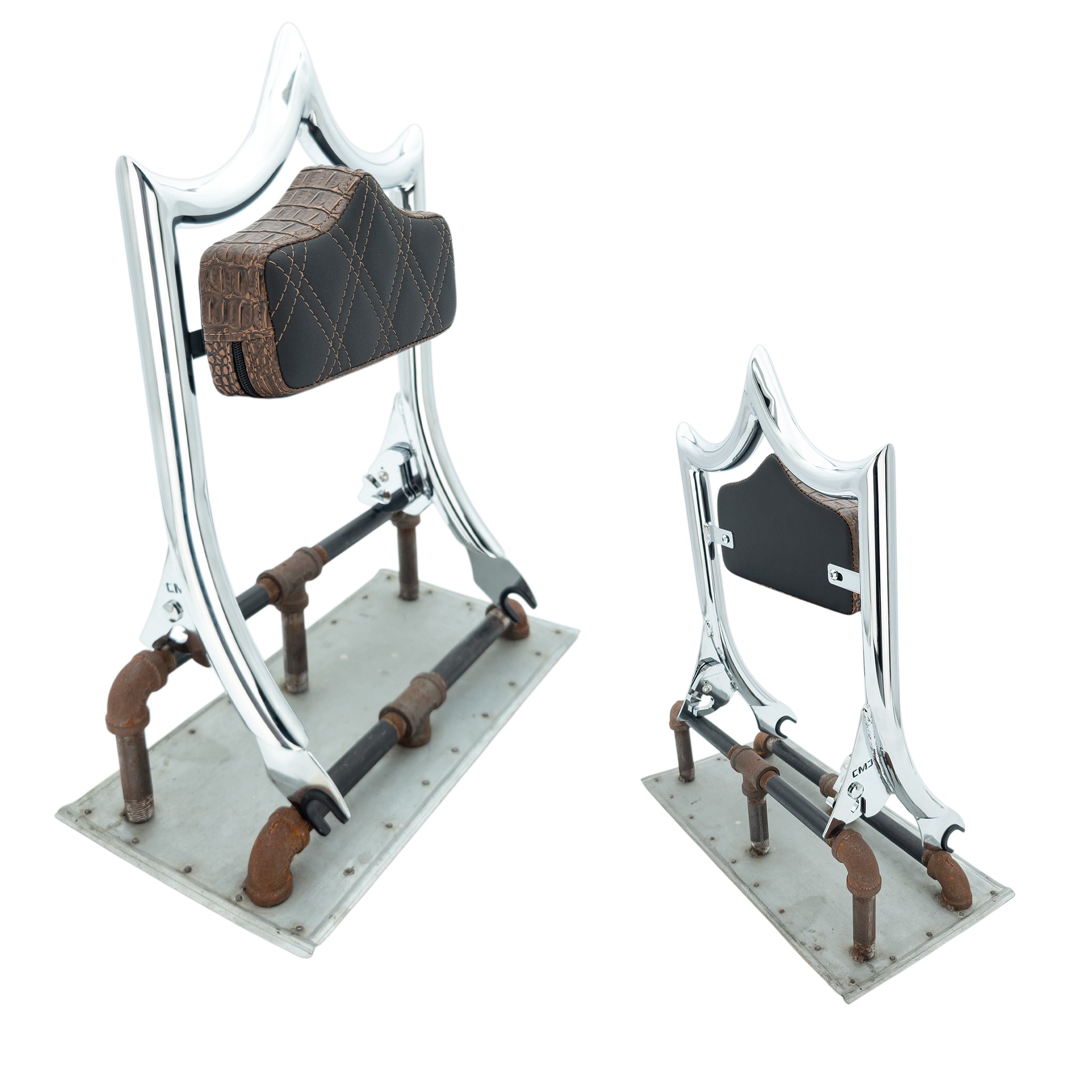 El Rey Backrest | 2009-2025 Classic | Luxe | Show Chrome Gator - Antique Bronze | CMC Motorsports