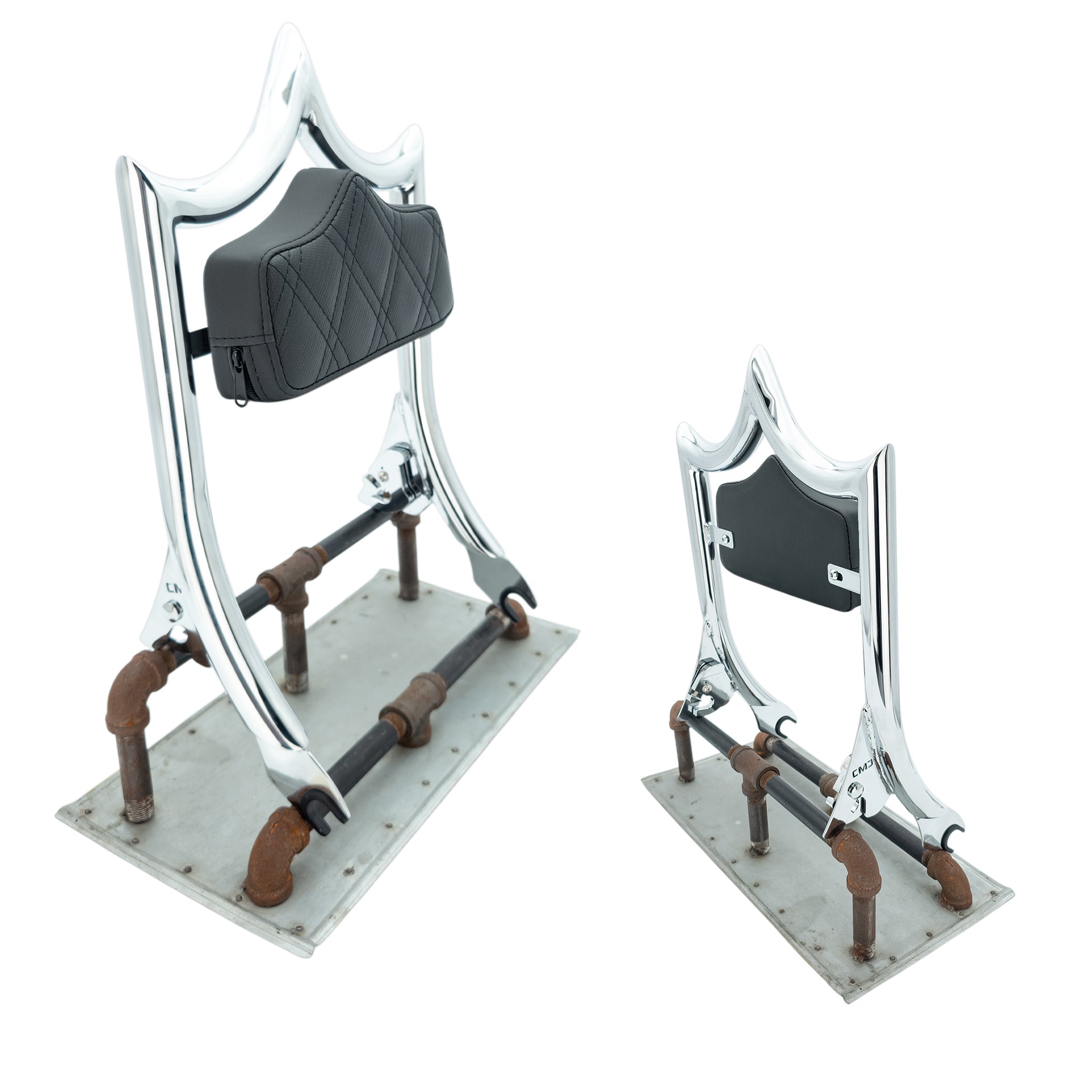 El Rey Backrest | 2009-2025 Classic | Racer | Show Chrome Racer Black | CMC Motorsports