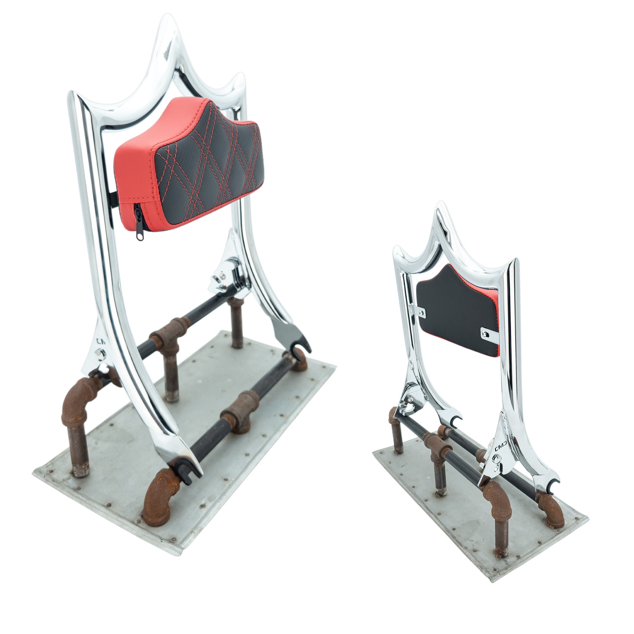 El Rey Backrest | 2009-2025 Classic | Racer | Show Chrome Racer Red | CMC Motorsports