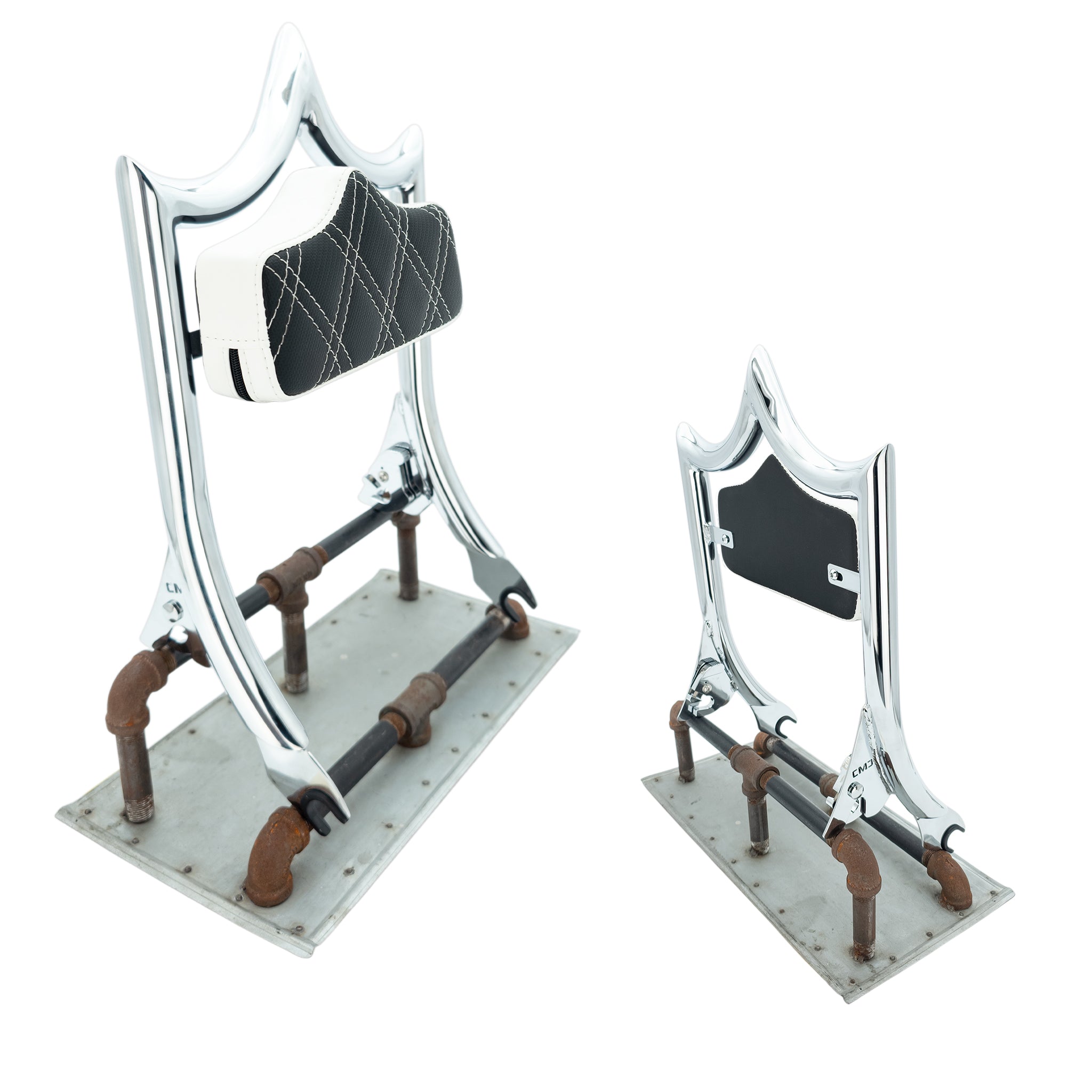 El Rey Backrest | 2009-2025 Classic | Racer | Show Chrome Racer White | CMC Motorsports