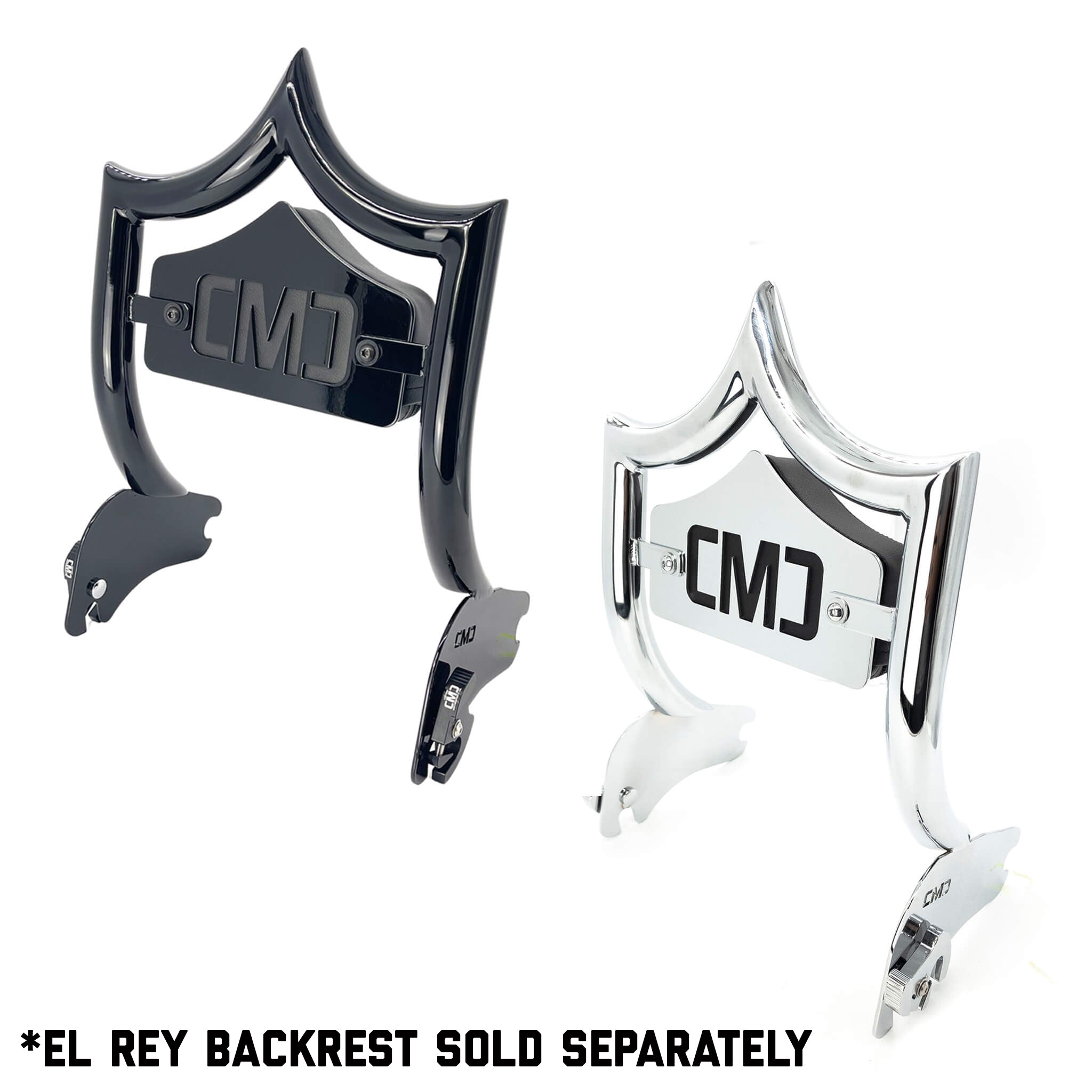 SMALL BACKPLATE for El Rey Backrest™ - CMC BOLD (Chrome or Black) | | CMC Motorsports