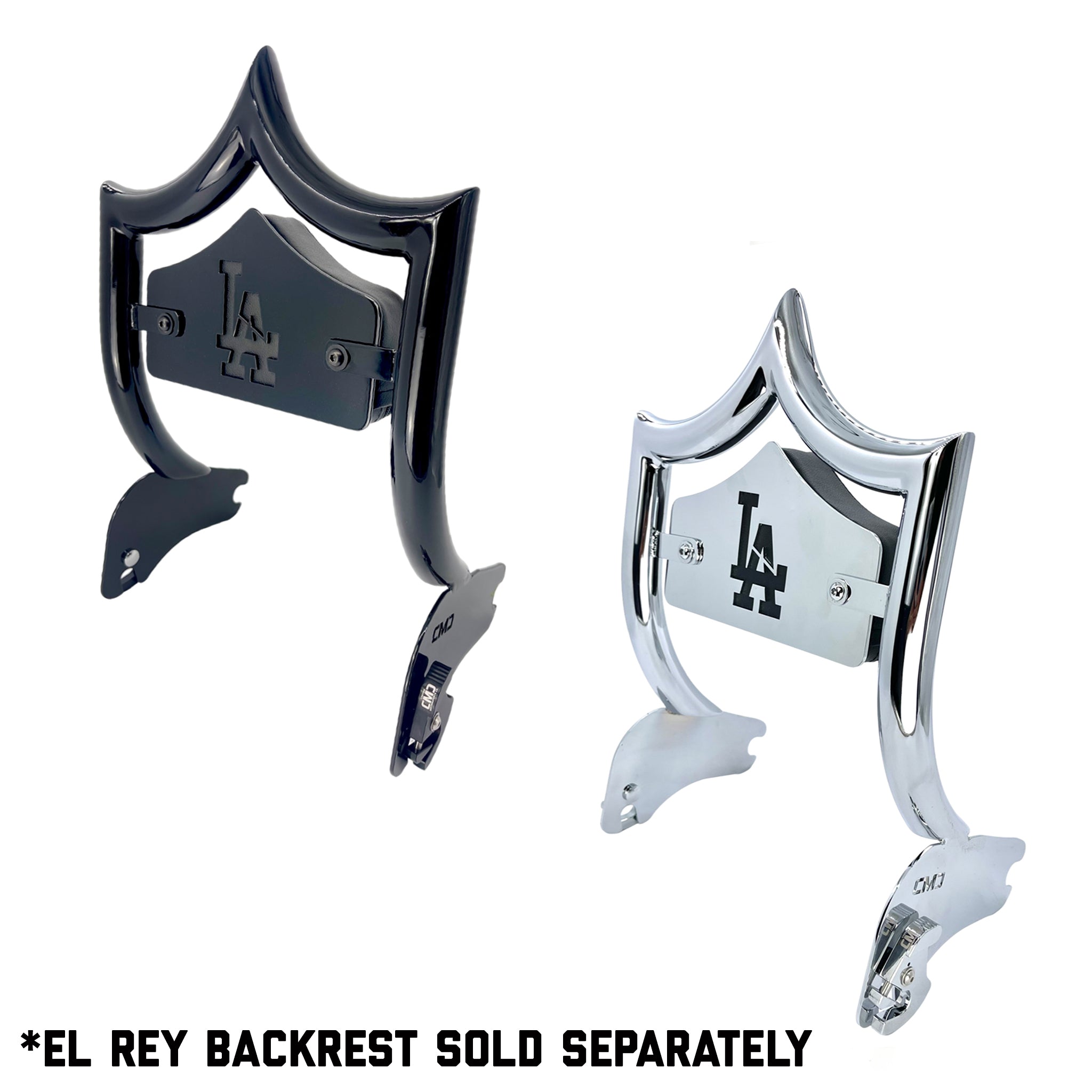 SMALL BACKPLATE for El Rey Backrest™ - LA (Chrome or Black) | | CMC Motorsports