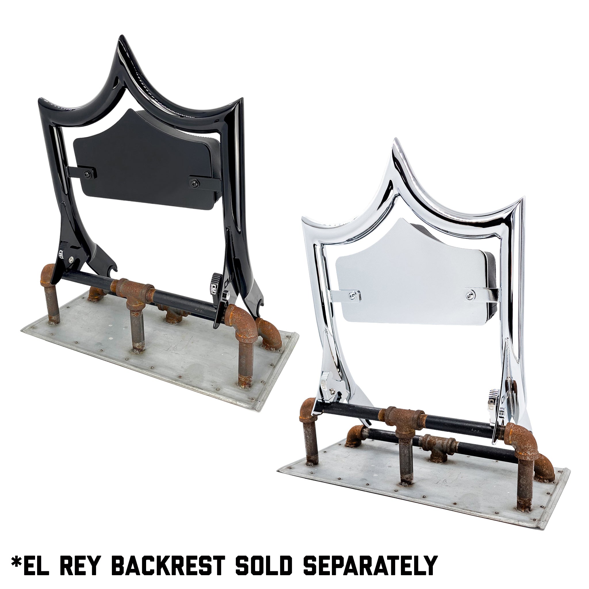 LARGE BACKPLATE for El Rey Backrest™ - Solid (Chrome or Black) | | CMC Motorsports