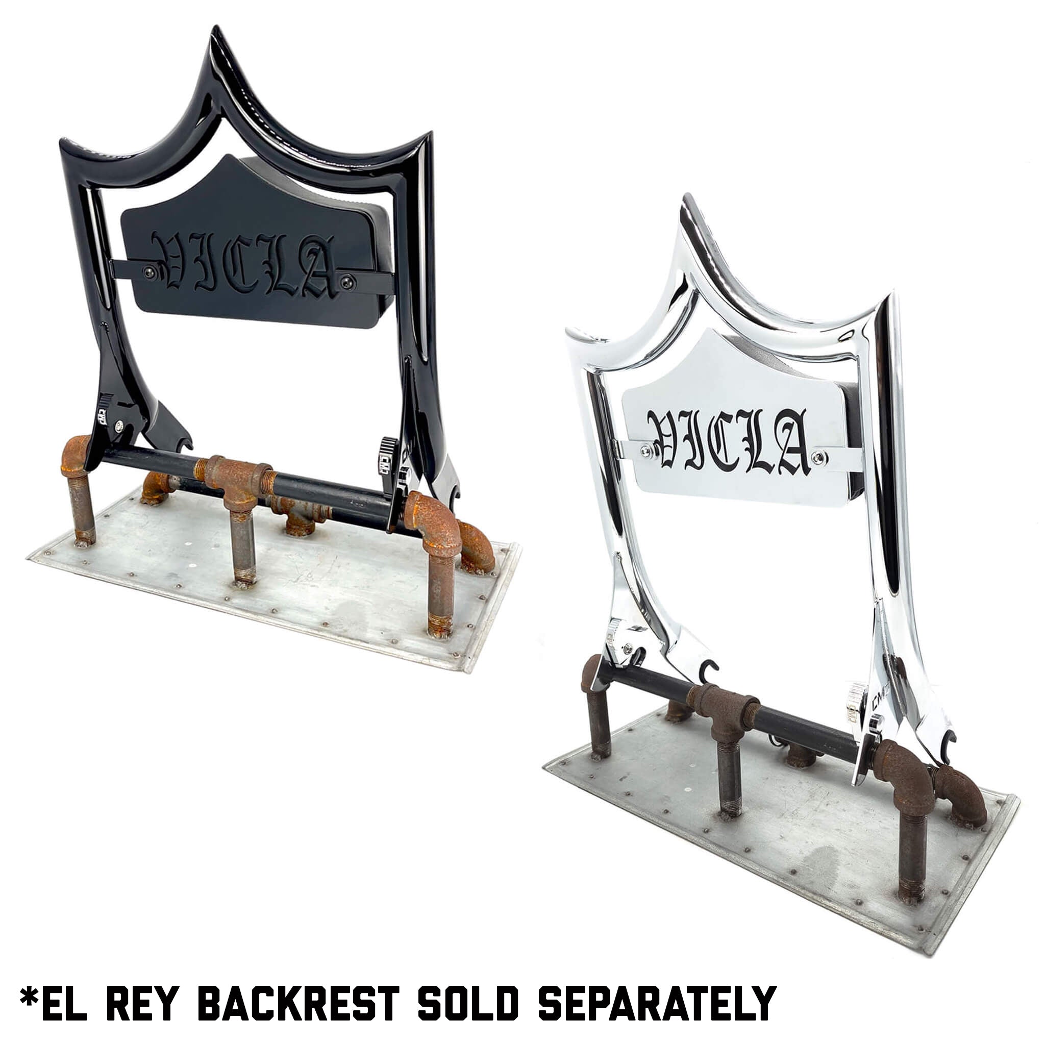 LARGE BACKPLATE for El Rey Backrest™ - VICLA (Chrome or Black) | | CMC Motorsports