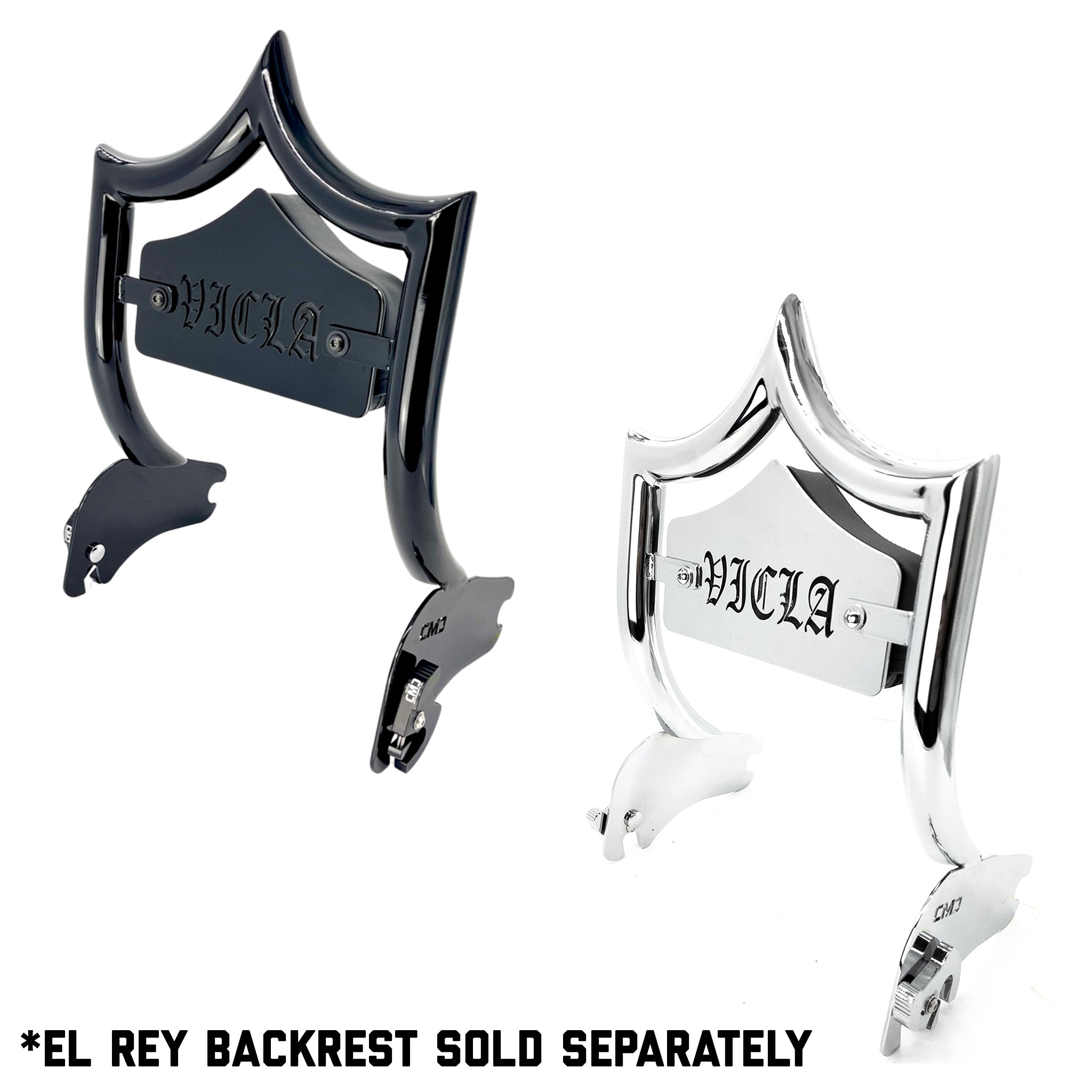 SMALL BACKPLATE for El Rey Backrest™ - VICLA (Chrome or Black) | | CMC Motorsports