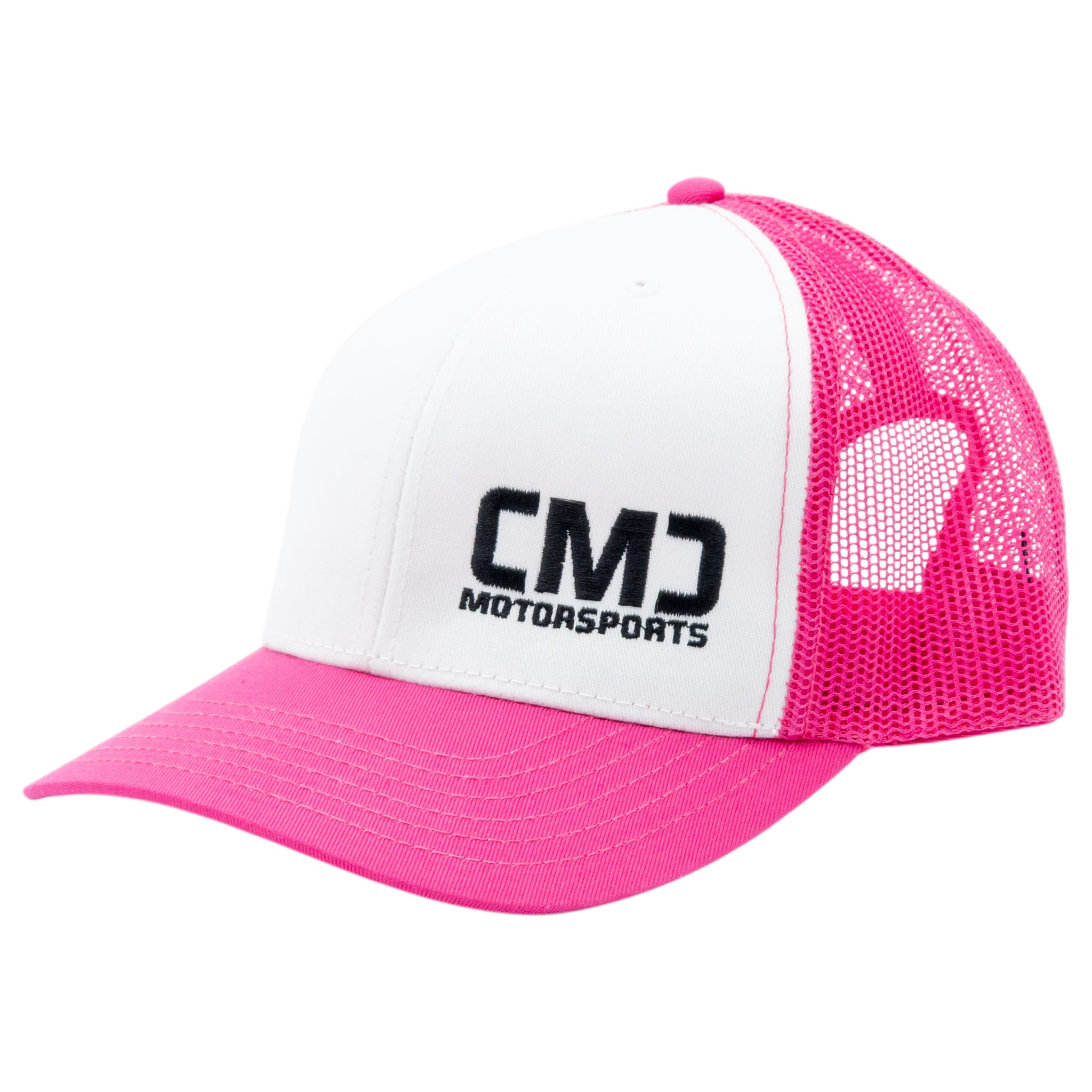 CMC Classic Trucker Hat | White Hot Pink | CMC Motorsports